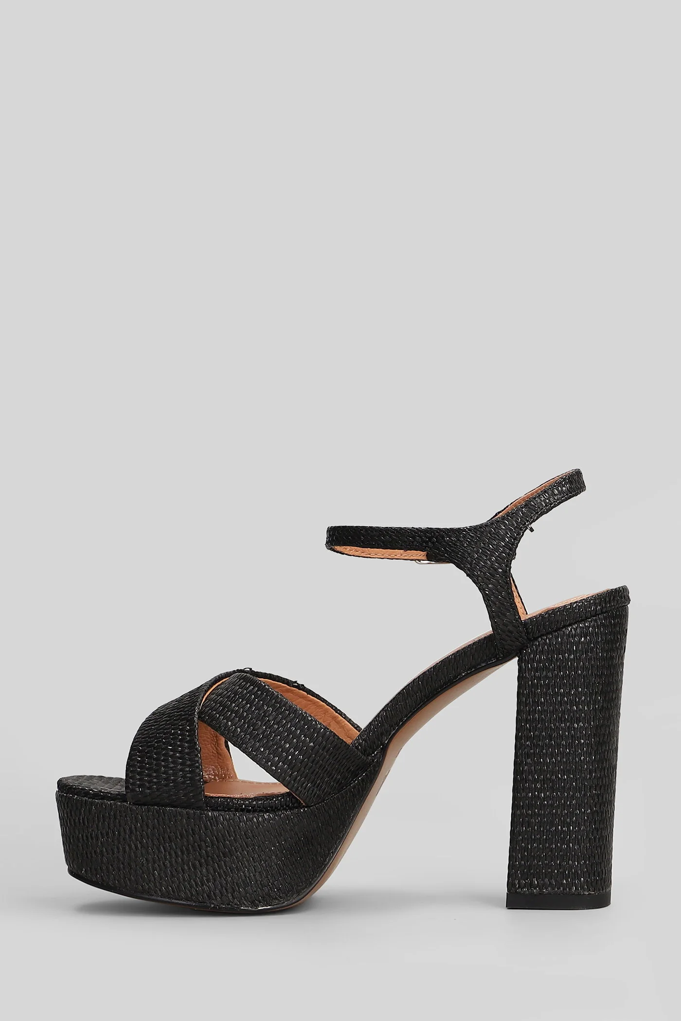 Primrose Sandals in black raffia - Image 3