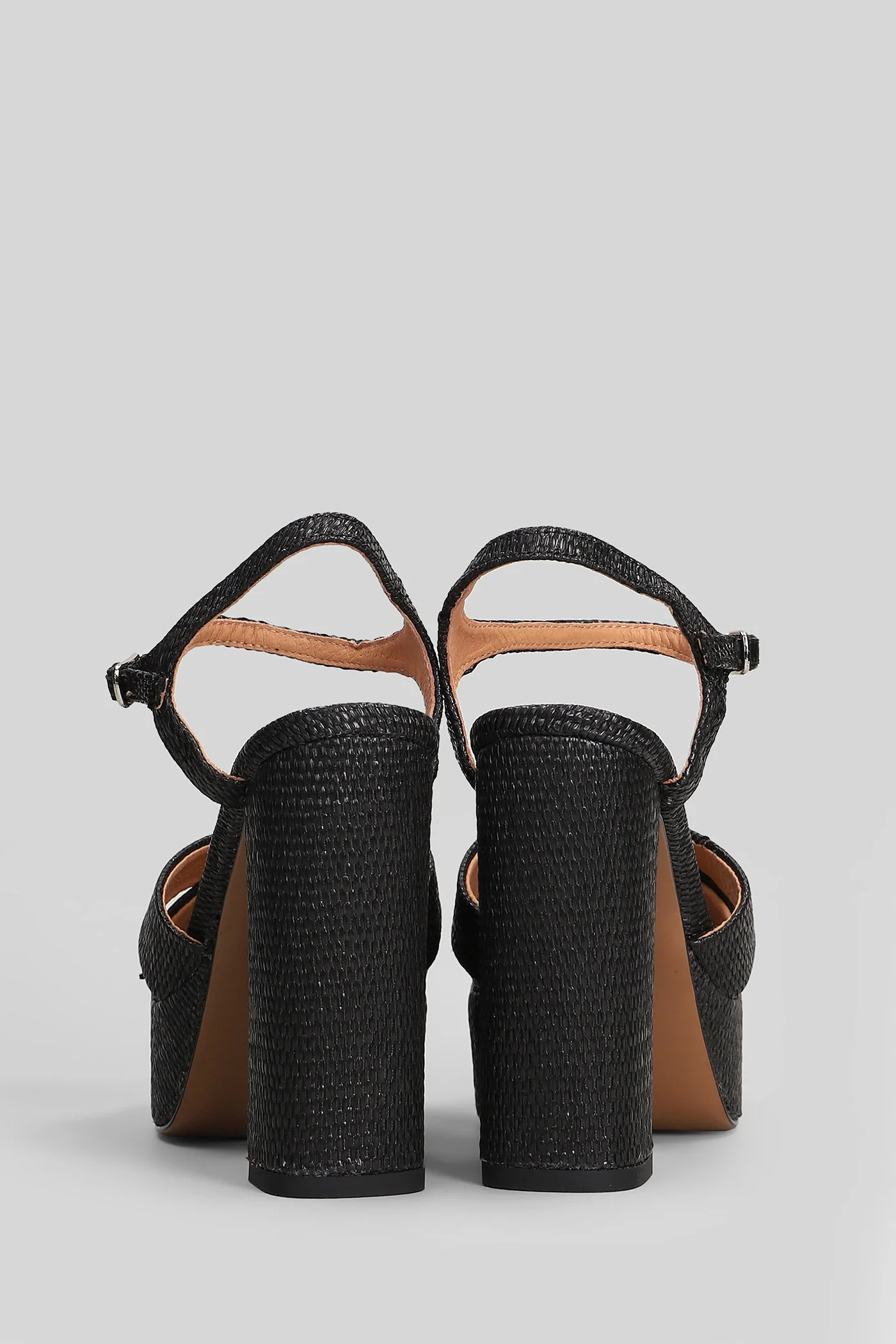 Primrose Sandals in black raffia - Image 4