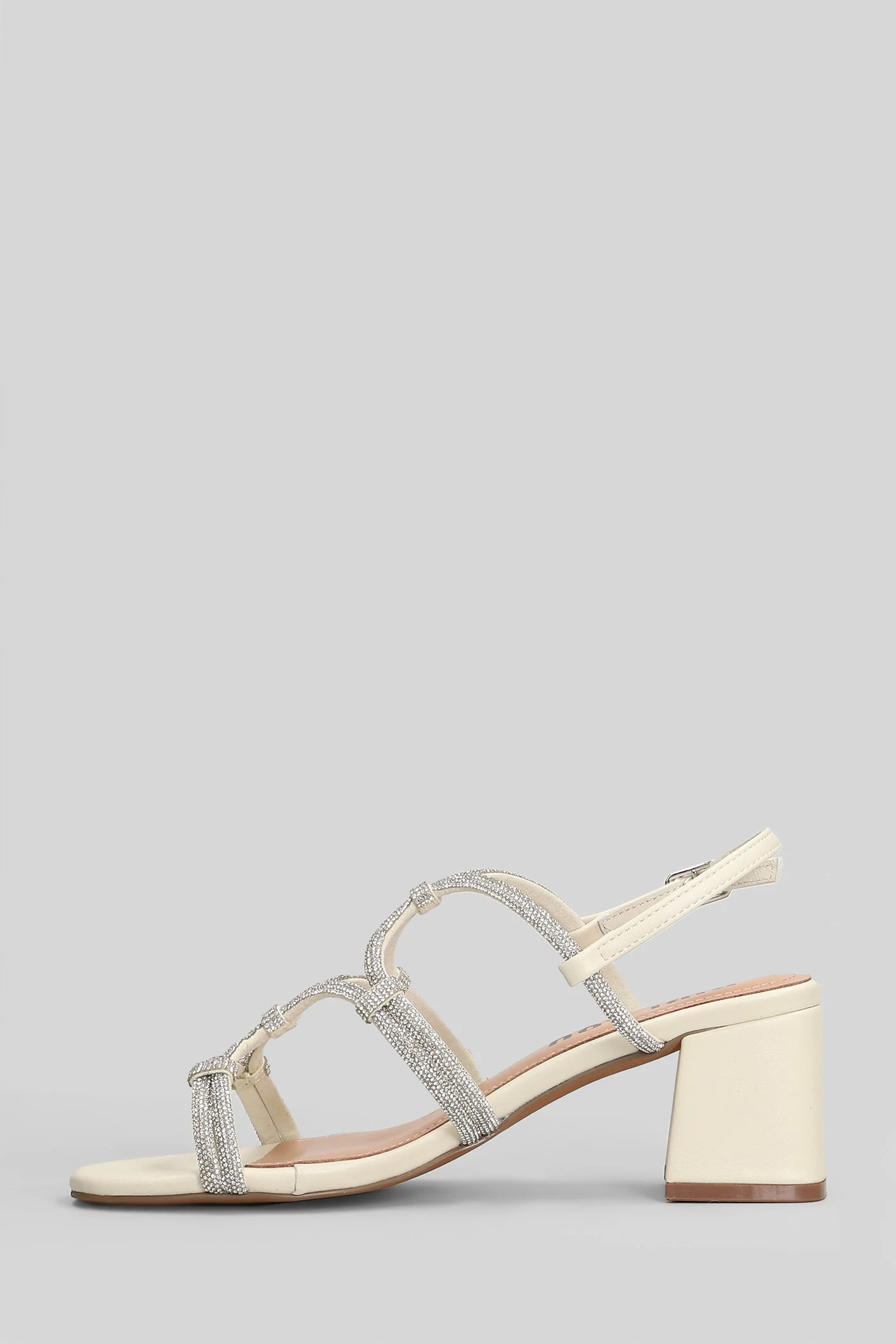 Quail Sandals in beige leather - Image 3