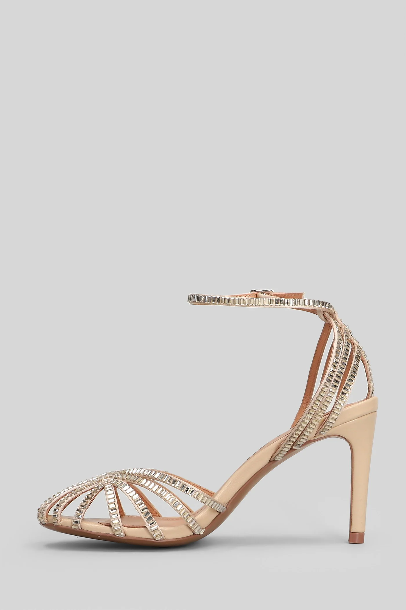 Serabi 90 Sandals in beige leather - Image 3