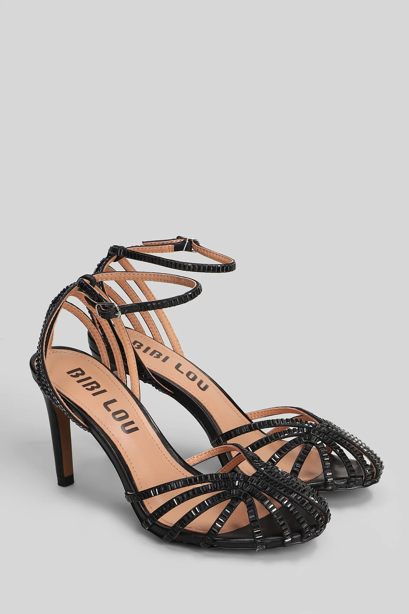 Serabi 90 Sandals in black leather - Image 2