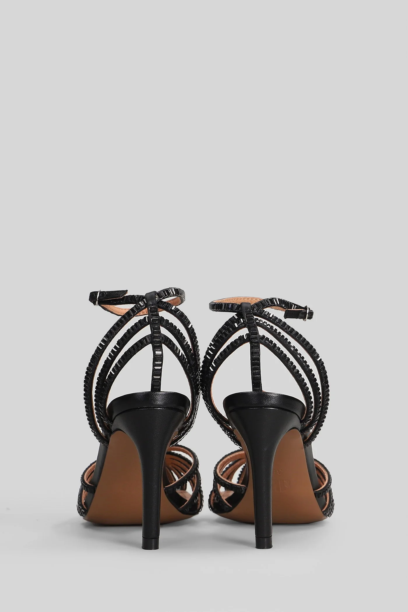 Serabi 90 Sandals in black leather - Image 4