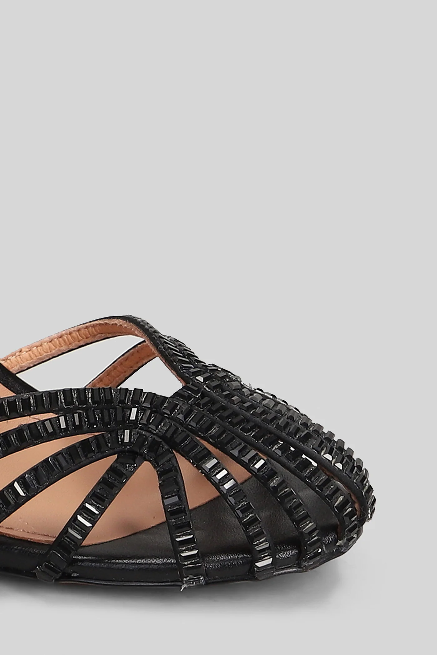 Serabi 90 Sandals in black leather - Image 5