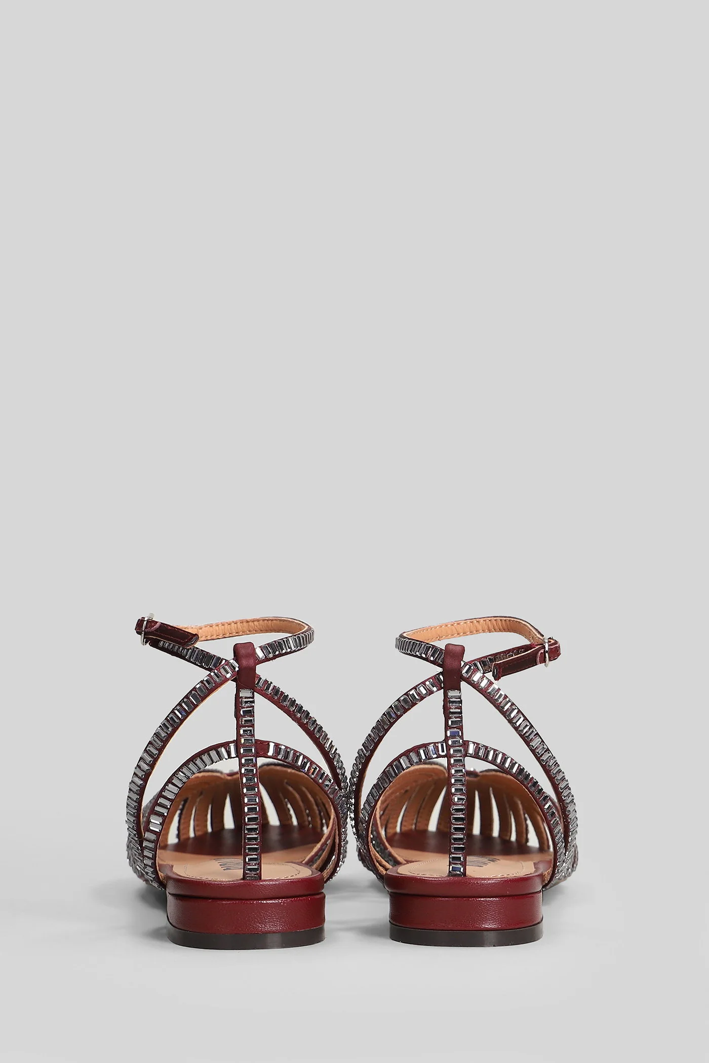 Serabi Flat Flat sandal-slipper in bordeaux leather - Image 4