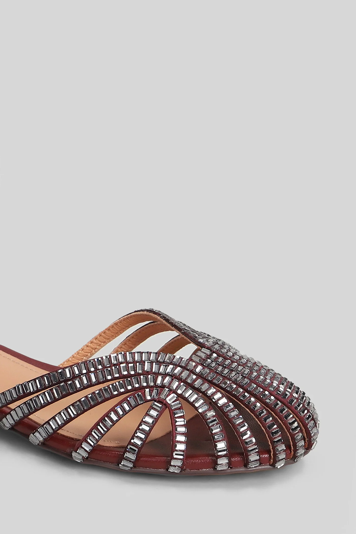Serabi Flat Flat sandal-slipper in bordeaux leather - Image 5