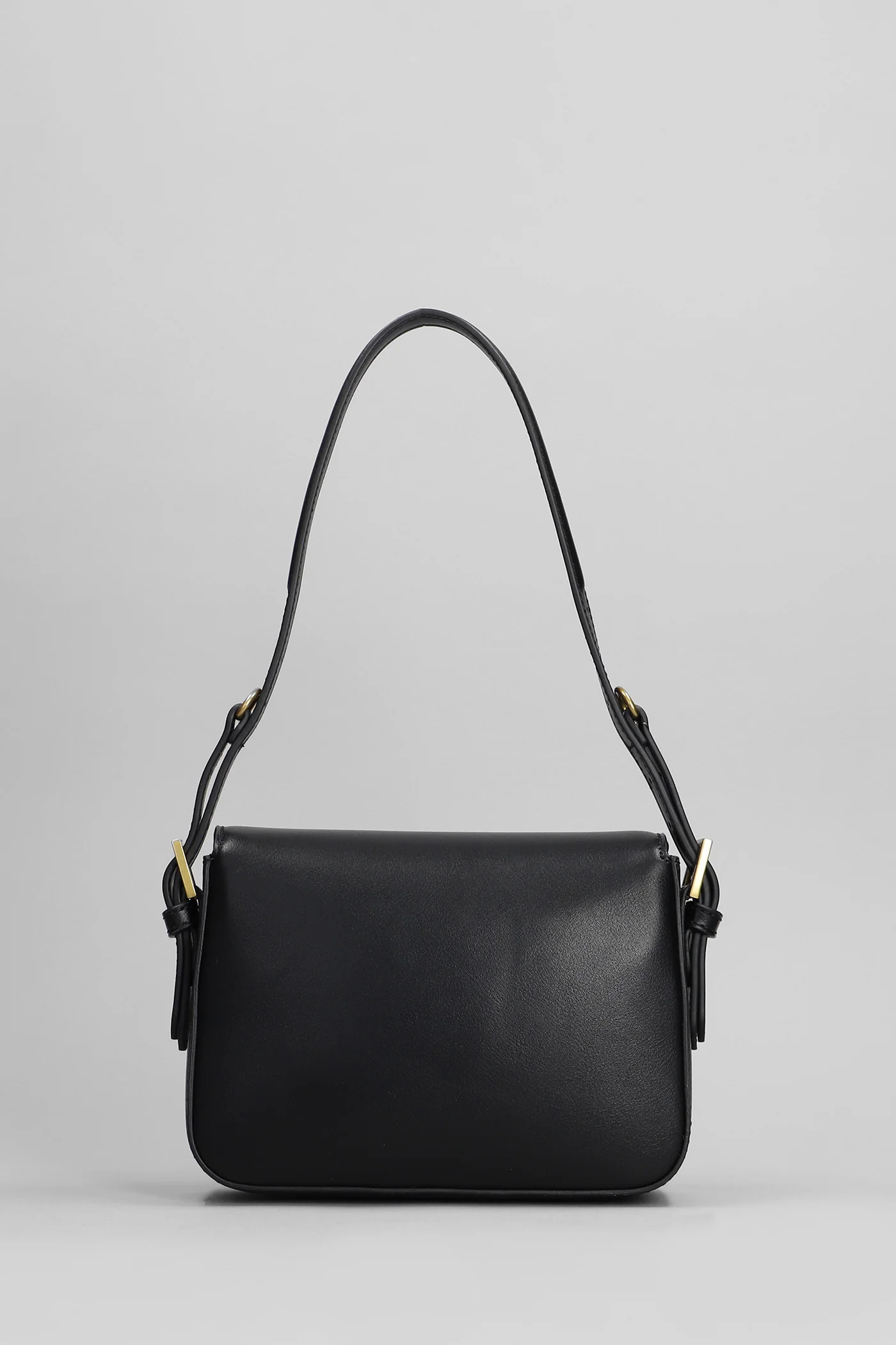 Shoulder bag in black leather - Image 3