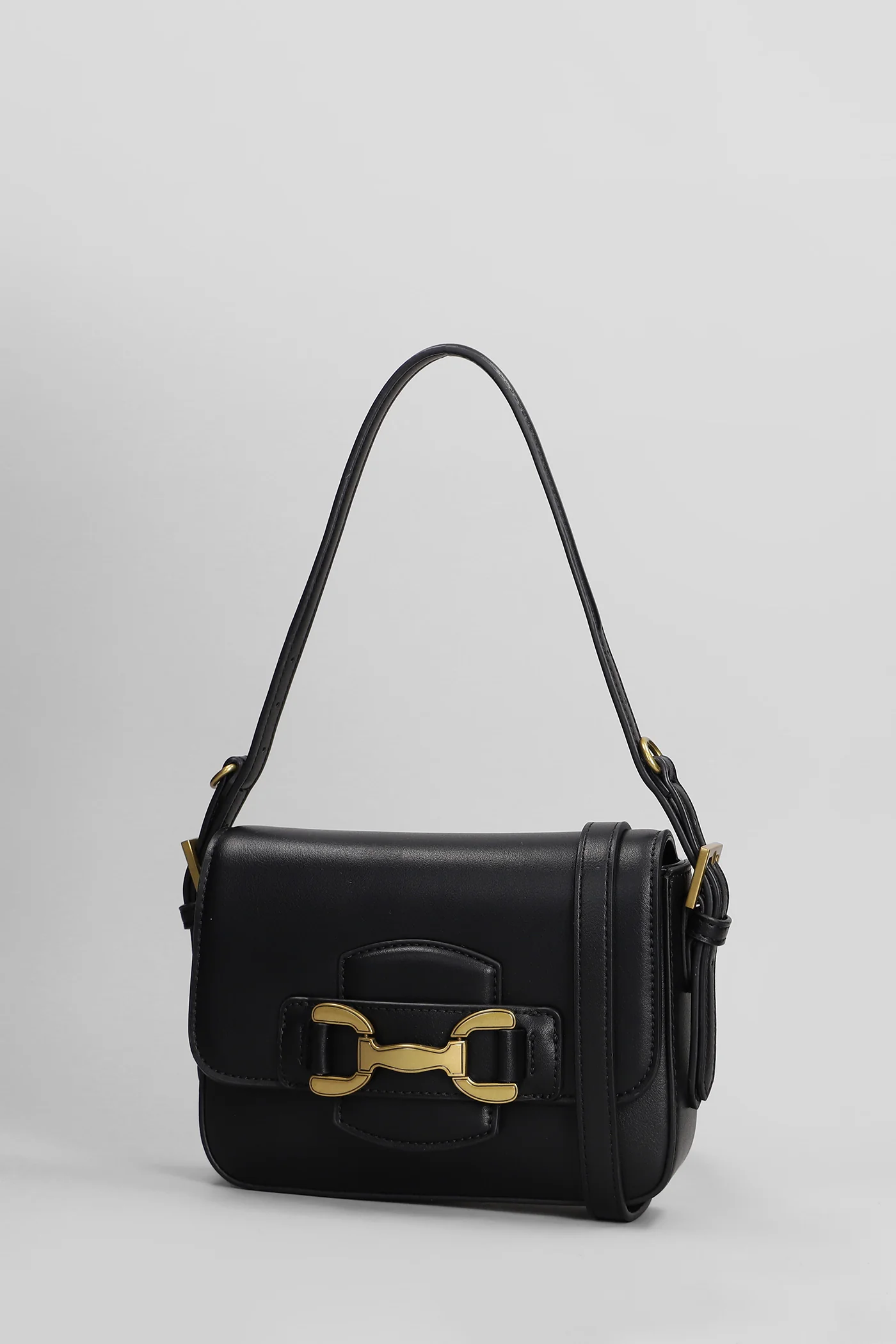 Shoulder bag in black leather - Image 2