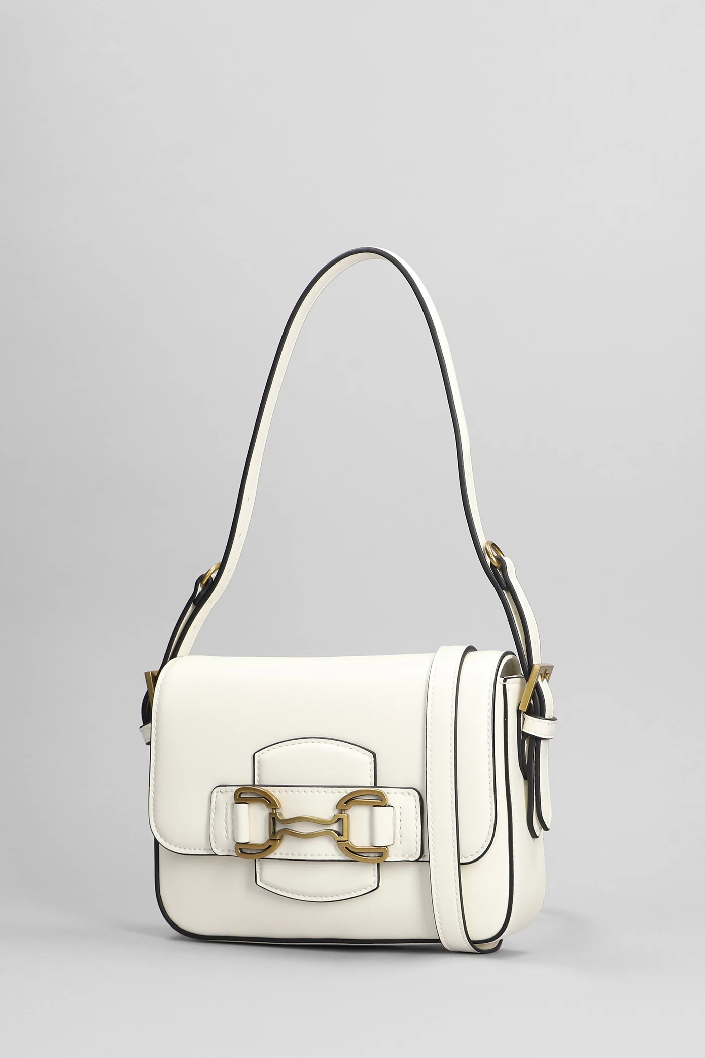 Shoulder bag in white leather - Image 2