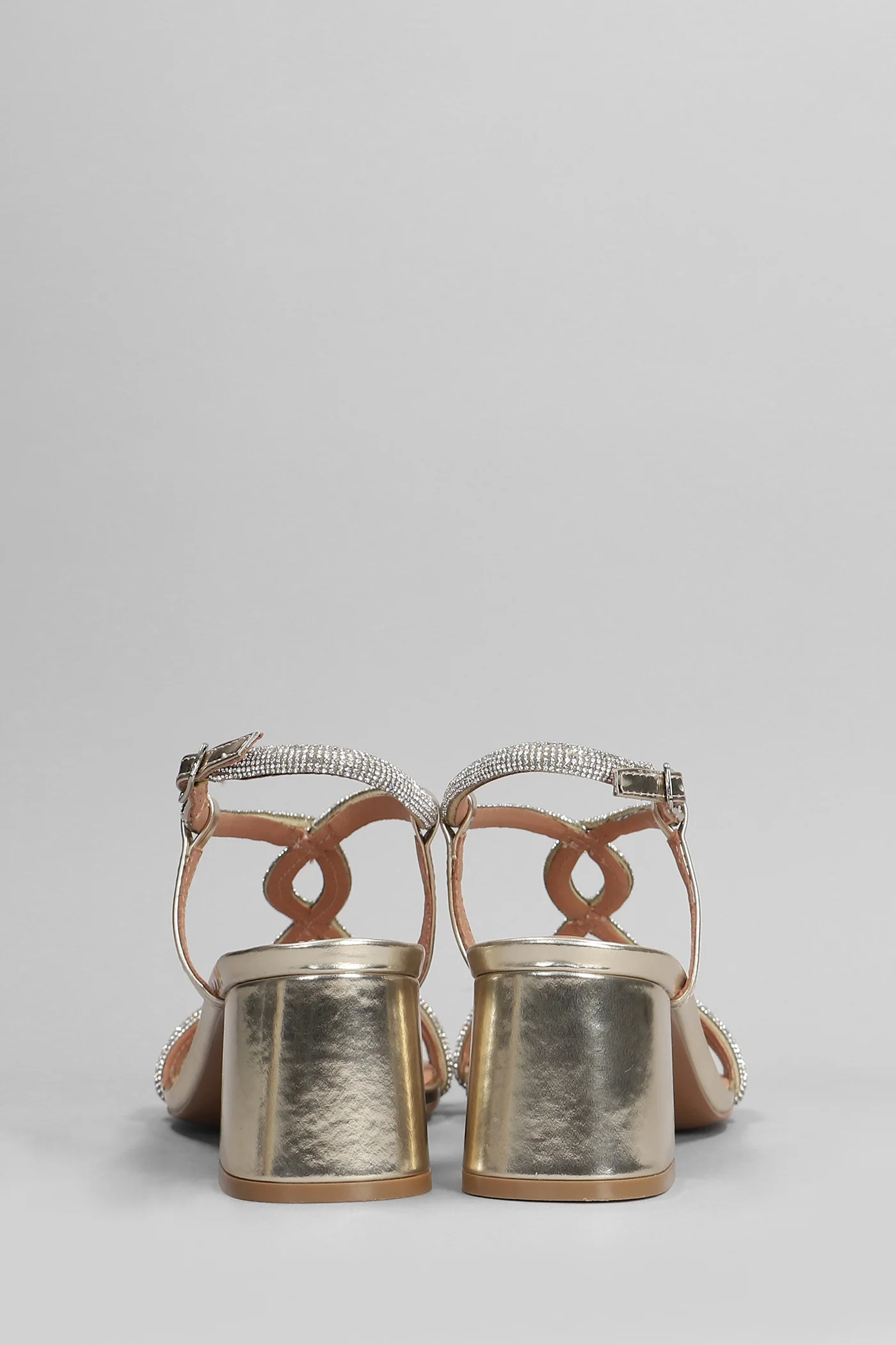 Tansy 60 Sandals in gold leather - Image 4