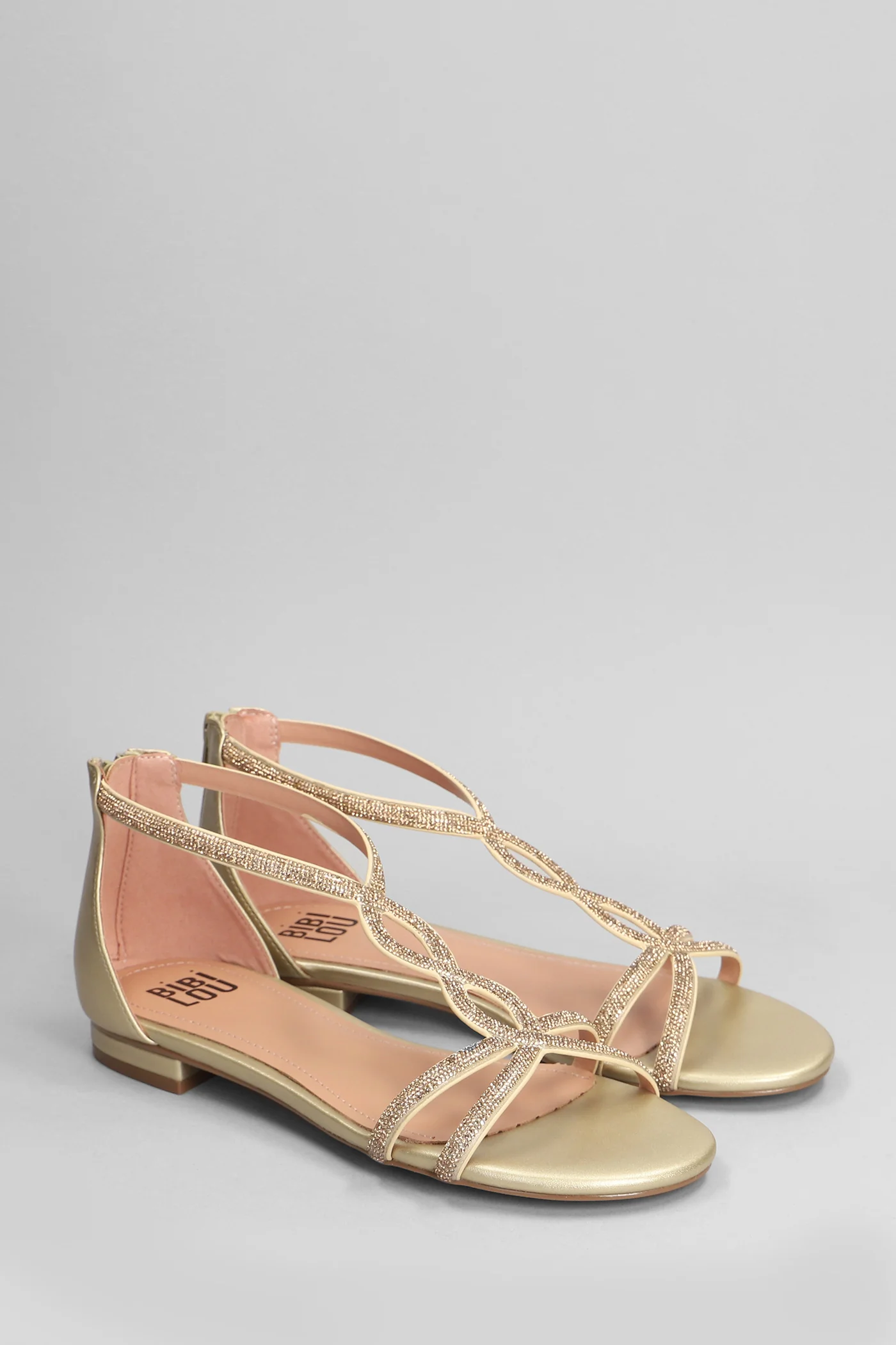 Tasha Flats in gold leather - Image 2