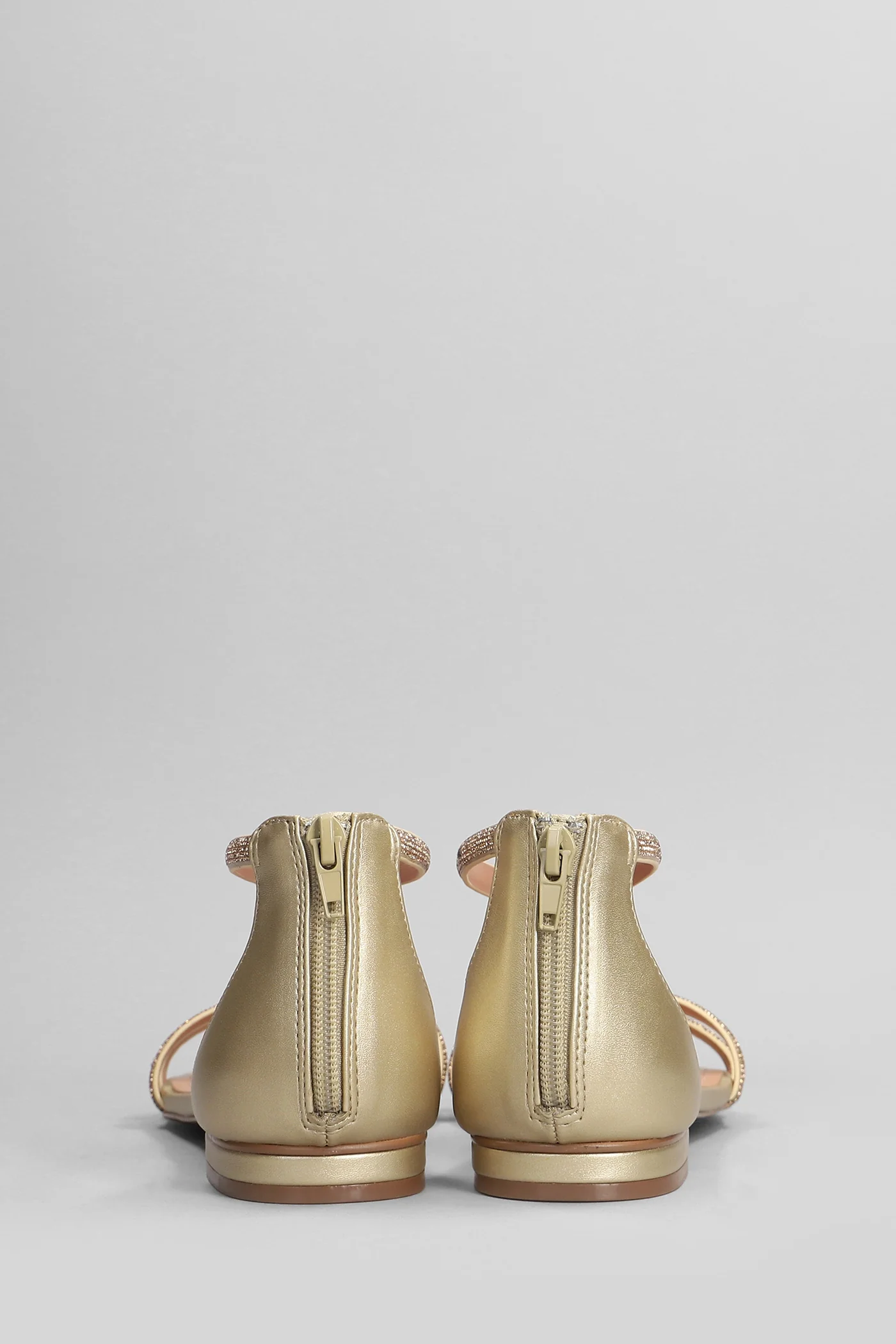 Tasha Flats in gold leather - Image 4