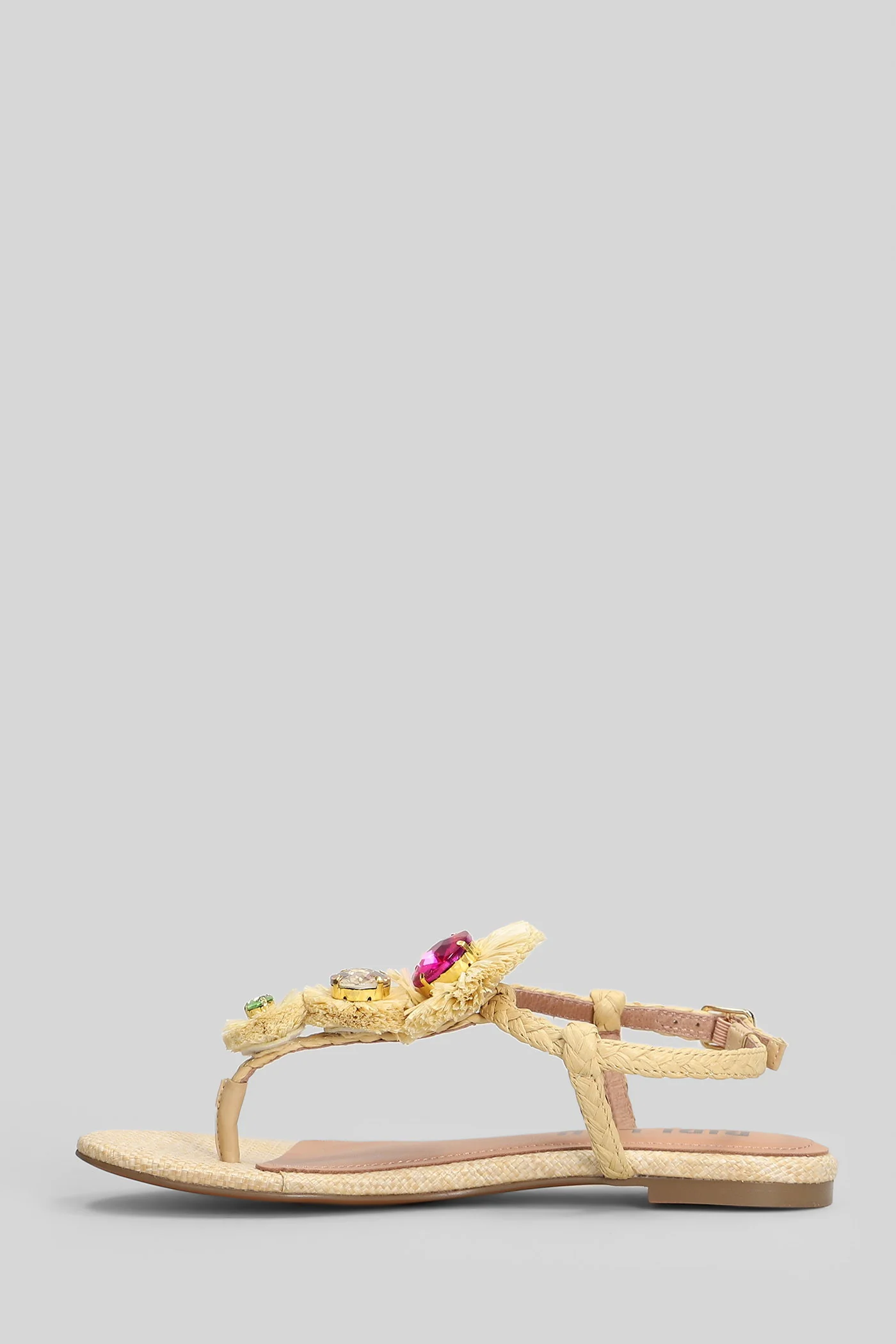 Vavin Flat sandal-slipper in beige raffia - Image 3