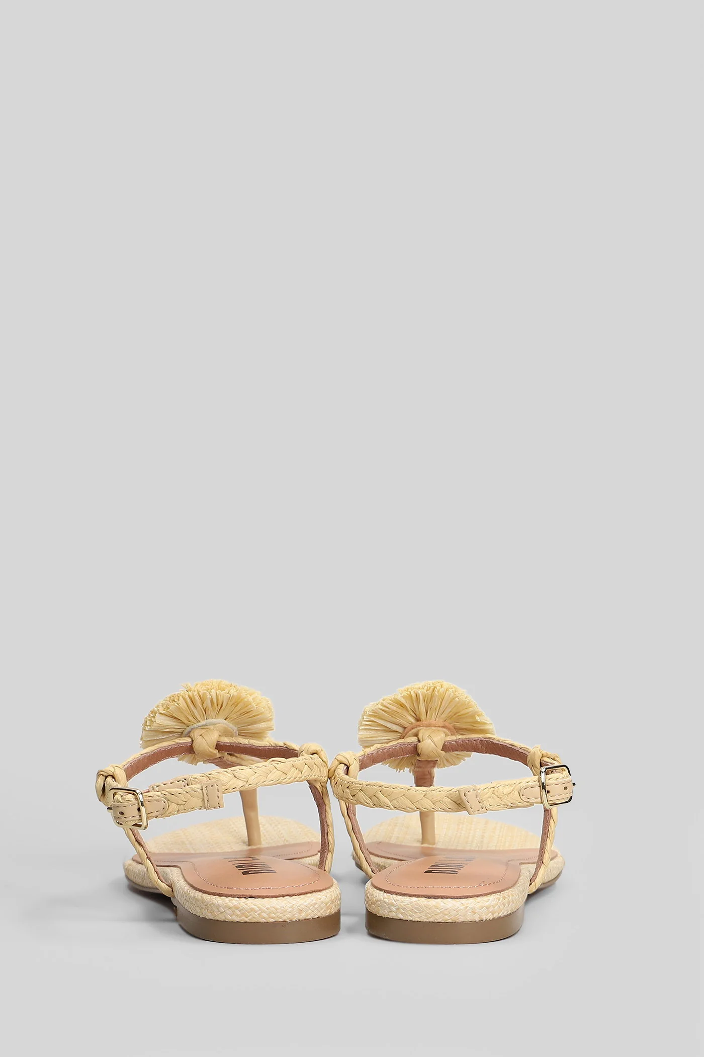 Vavin Flat sandal-slipper in beige raffia - Image 4