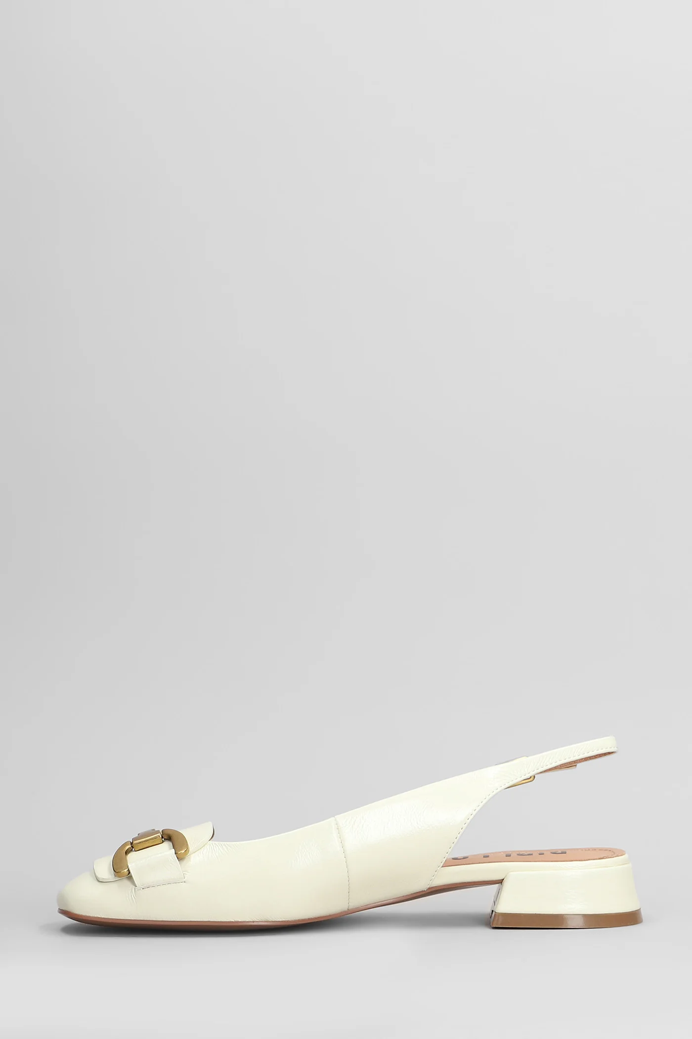 Vela 25 Ballet flats in white leather - Image 3