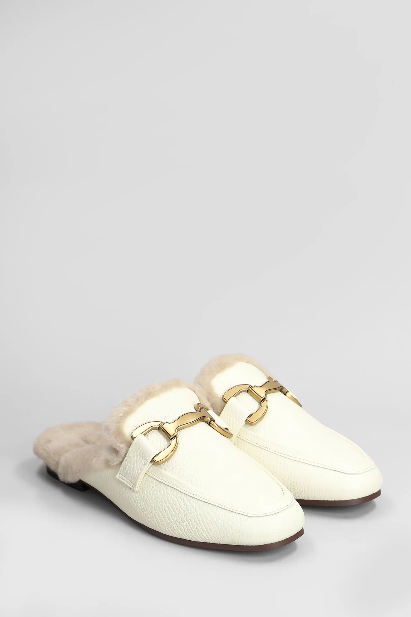 Vela Slipper Slipper-Mule in white leather - Image 2