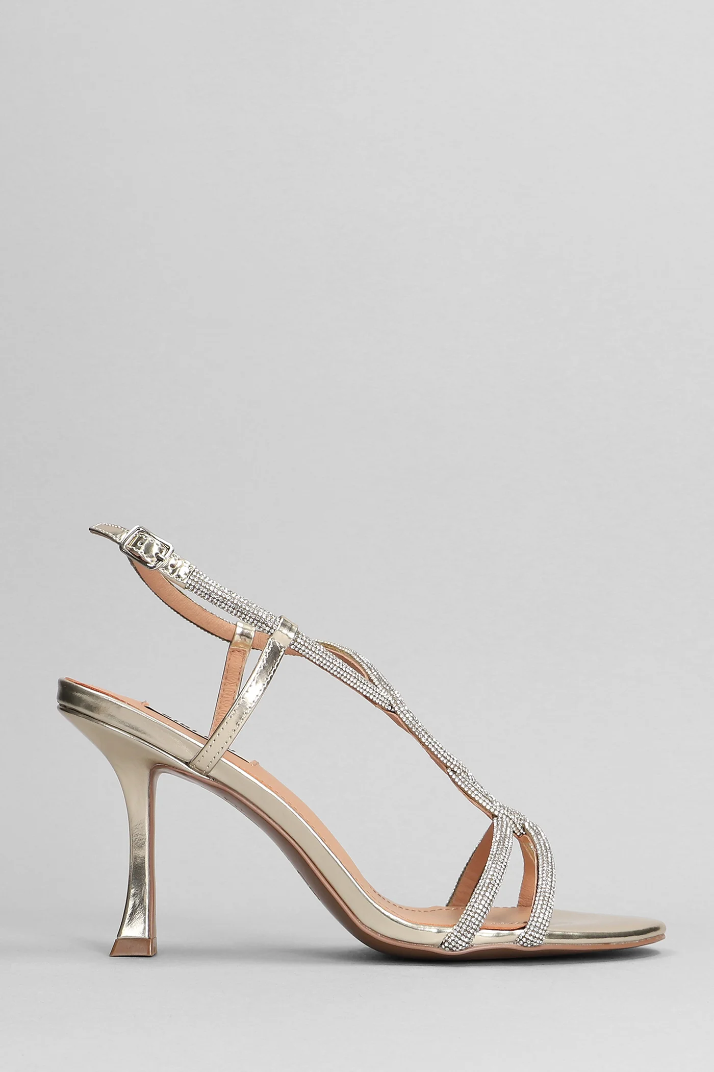 Wanda Sandals in gold leather