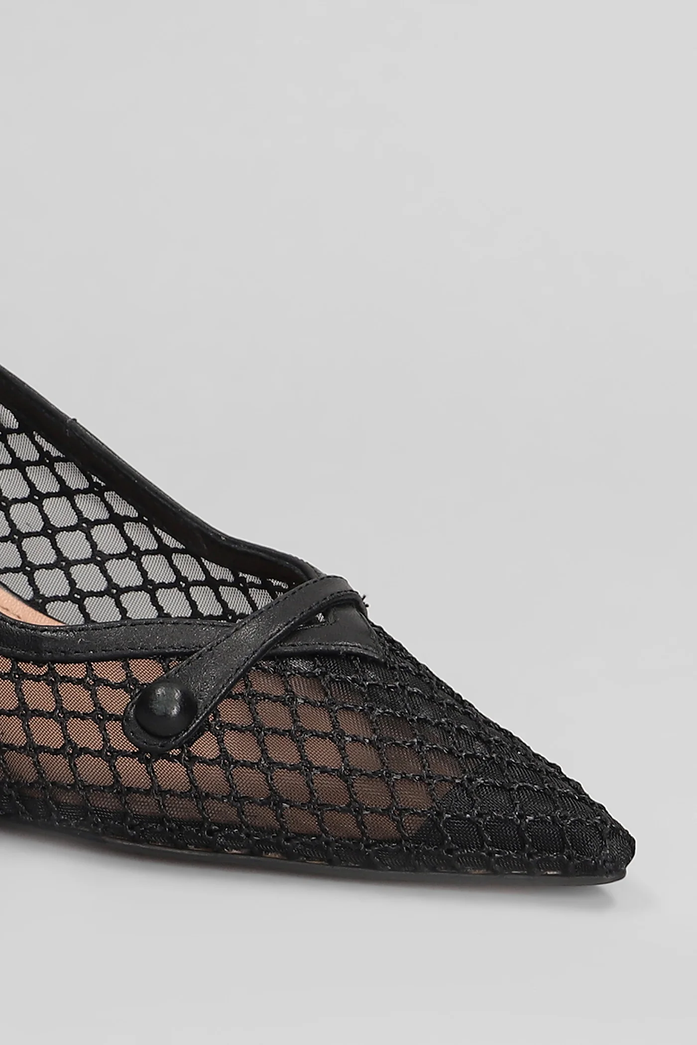 Xaia 55 Pumps in black leather and fabric - Image 20