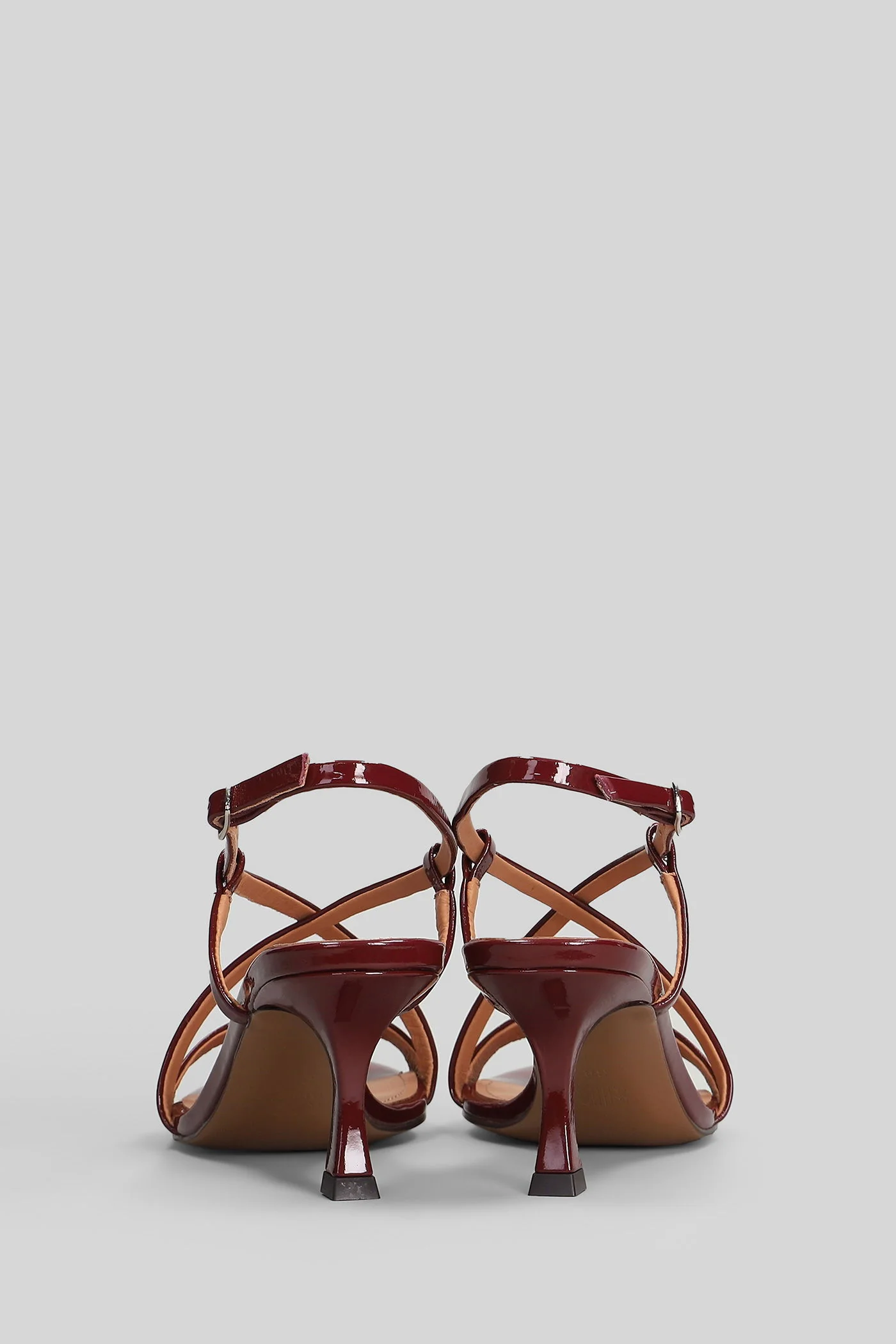 Zafiro 70 Sandals in bordeaux patent leather - Image 4