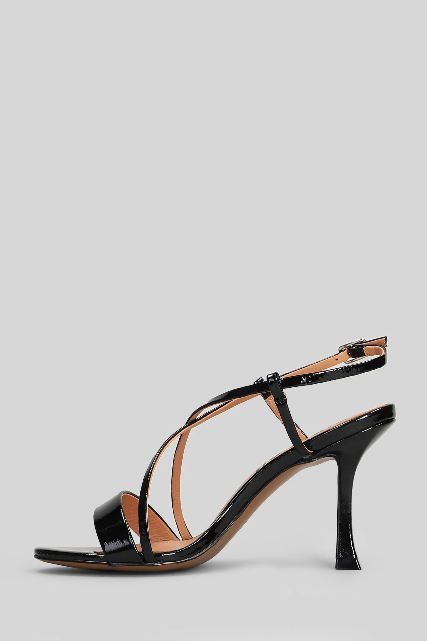 Zafiro 85 Sandals in black leather - Image 3