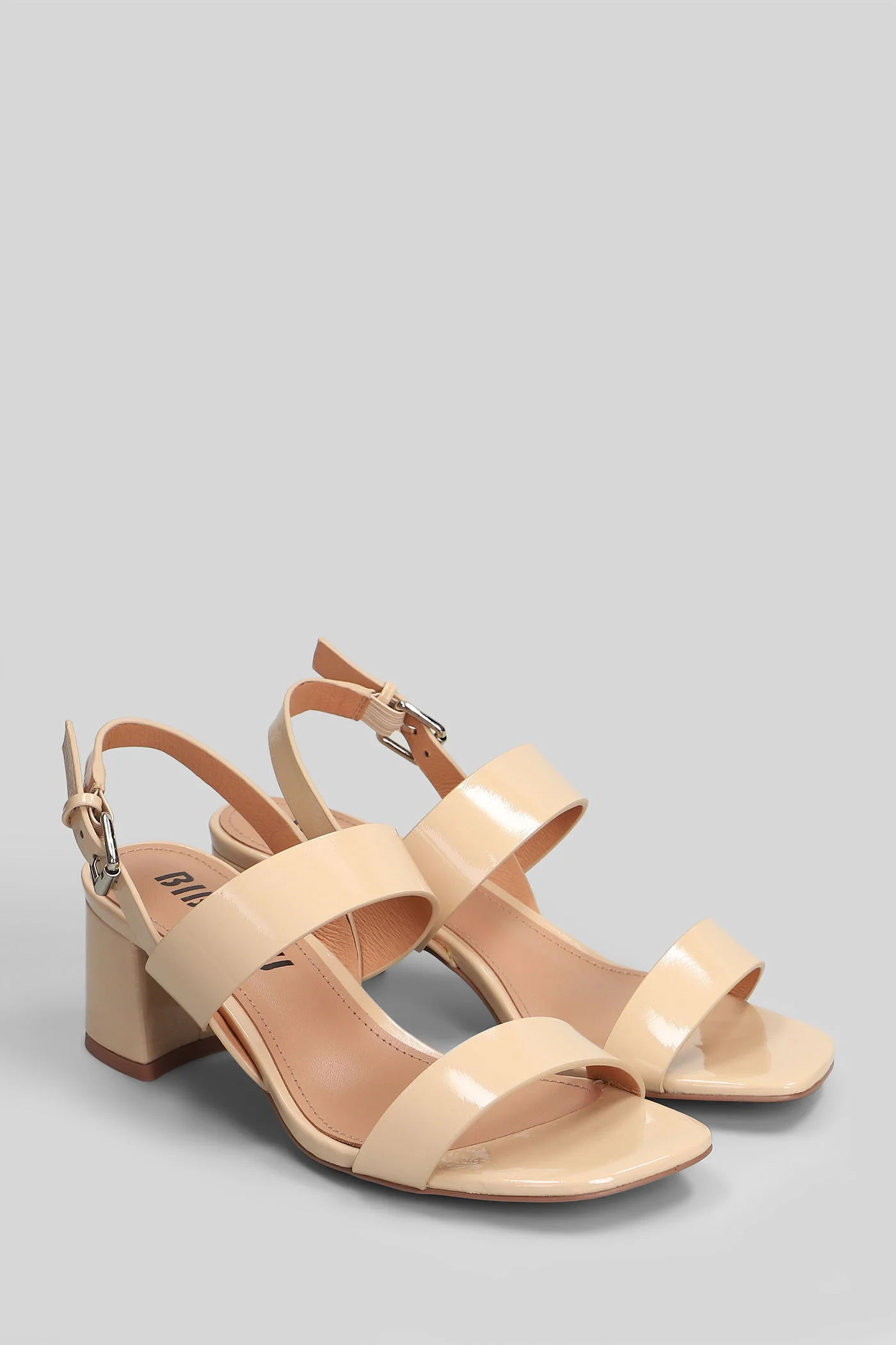Zare Sandals in beige patent leather - Image 2