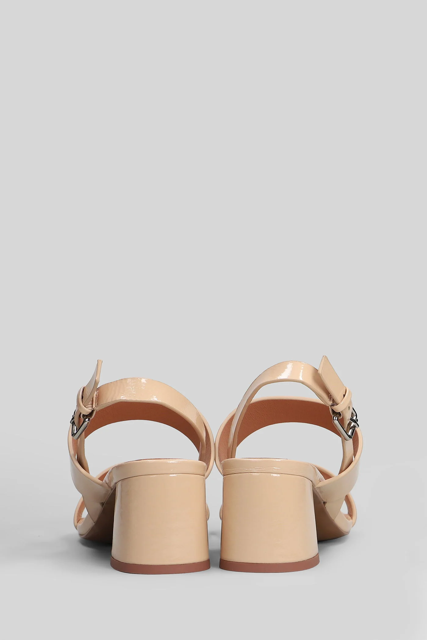 Zare Sandals in beige patent leather - Image 4