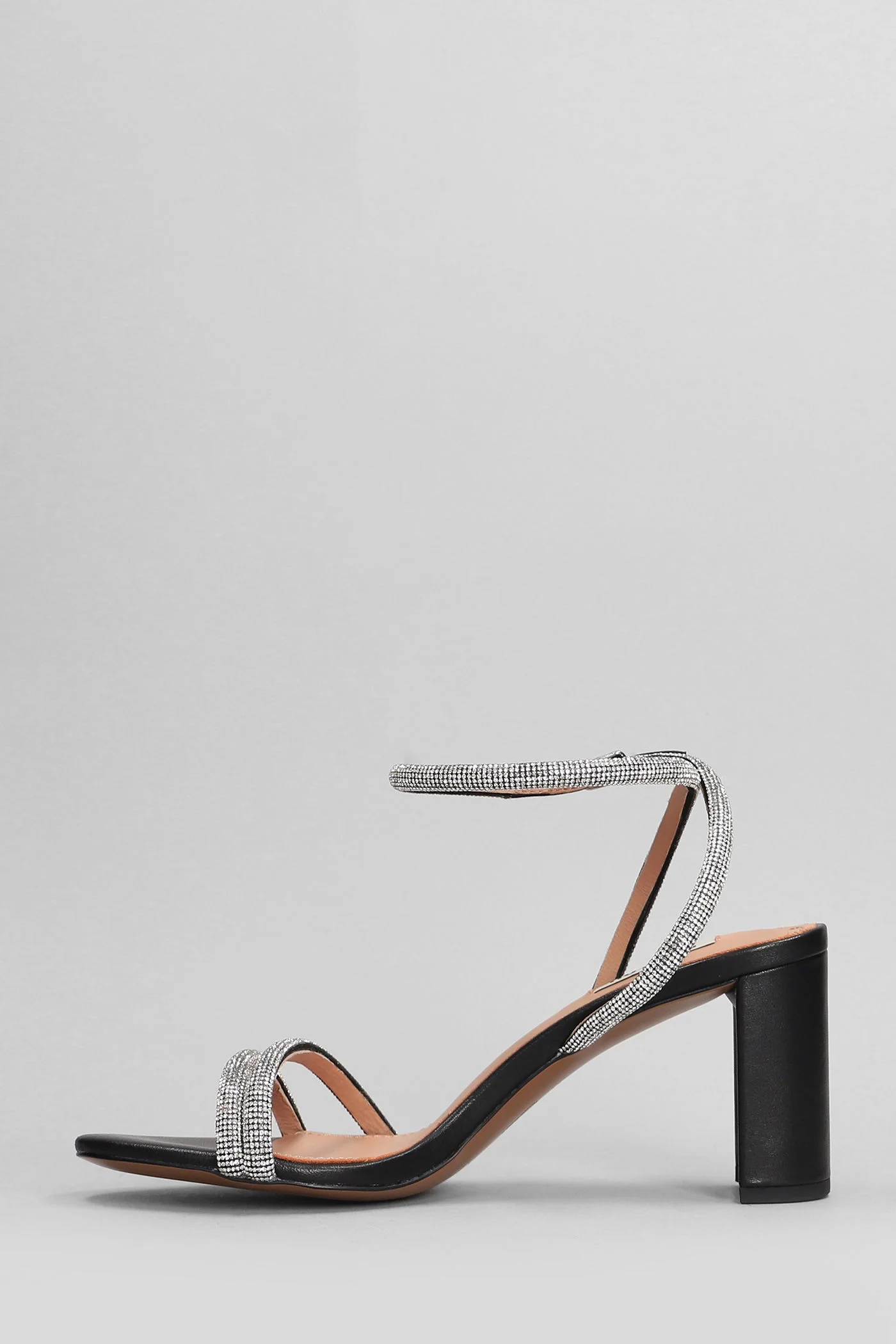 Zaria Sandals in black leather - Image 3