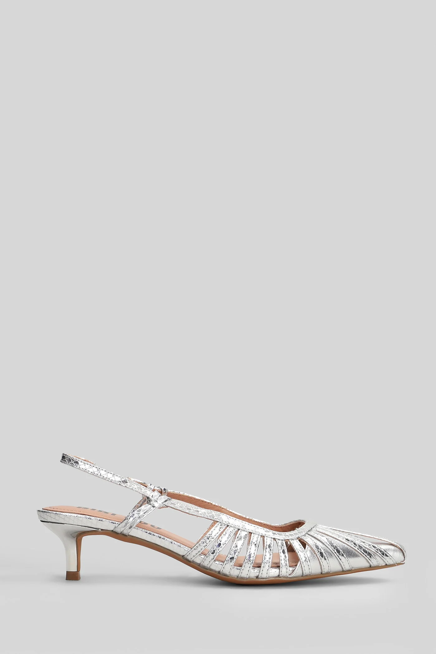 Zin Pump 45 Pumps in silver leather