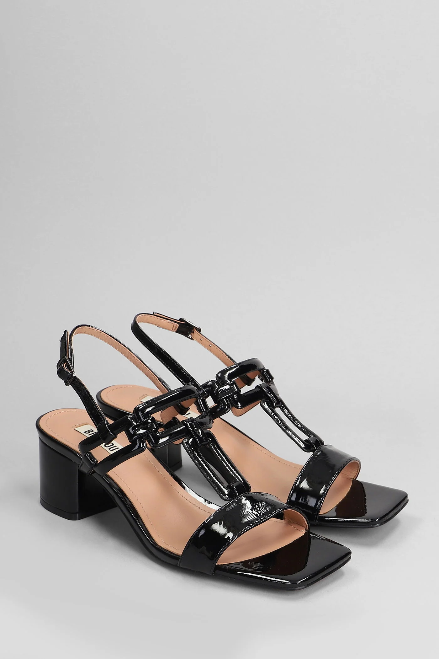 Zinnia 50 Sandals in black patent leather - Image 2