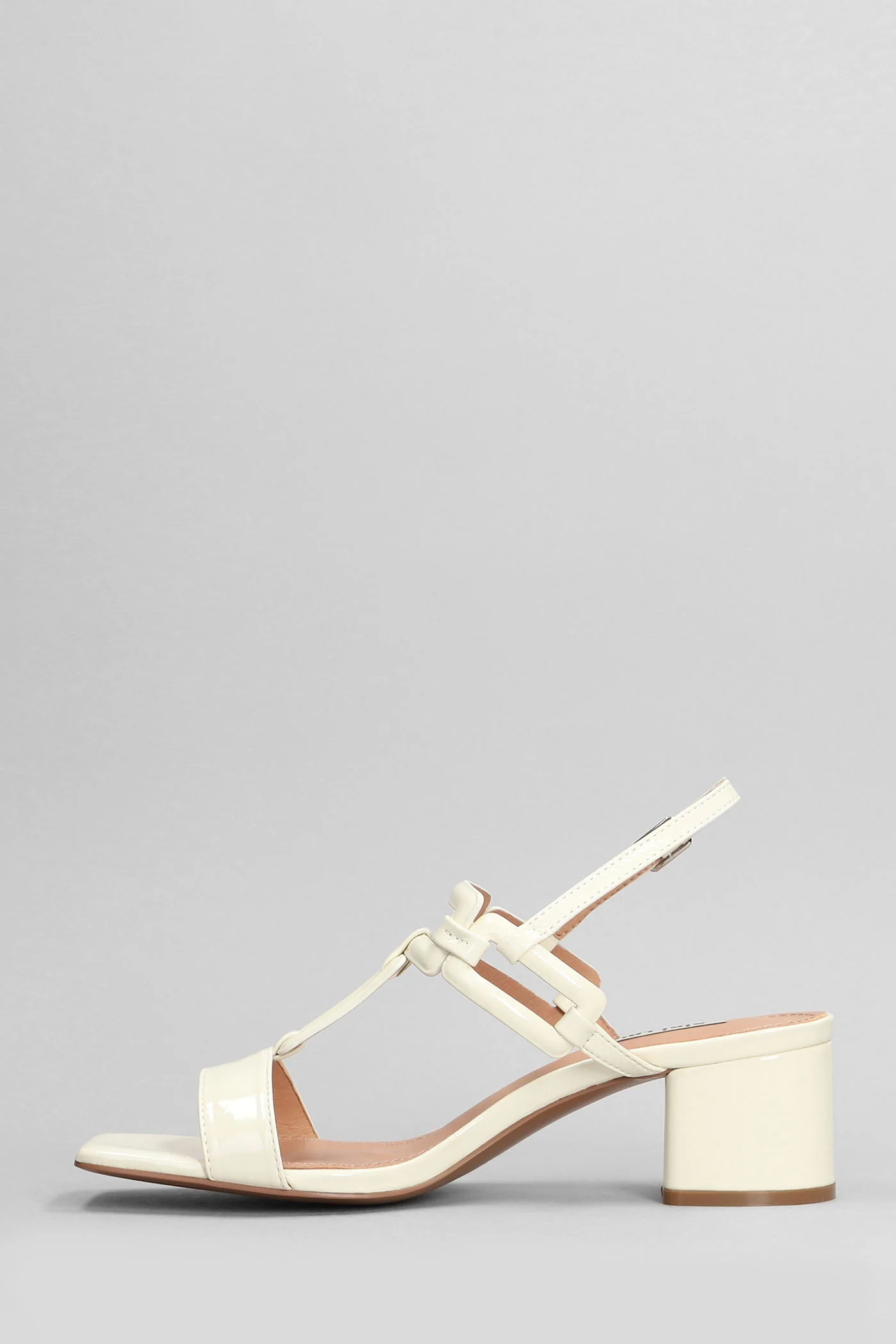 Zinnia 50 Sandals in white patent leather - Image 3
