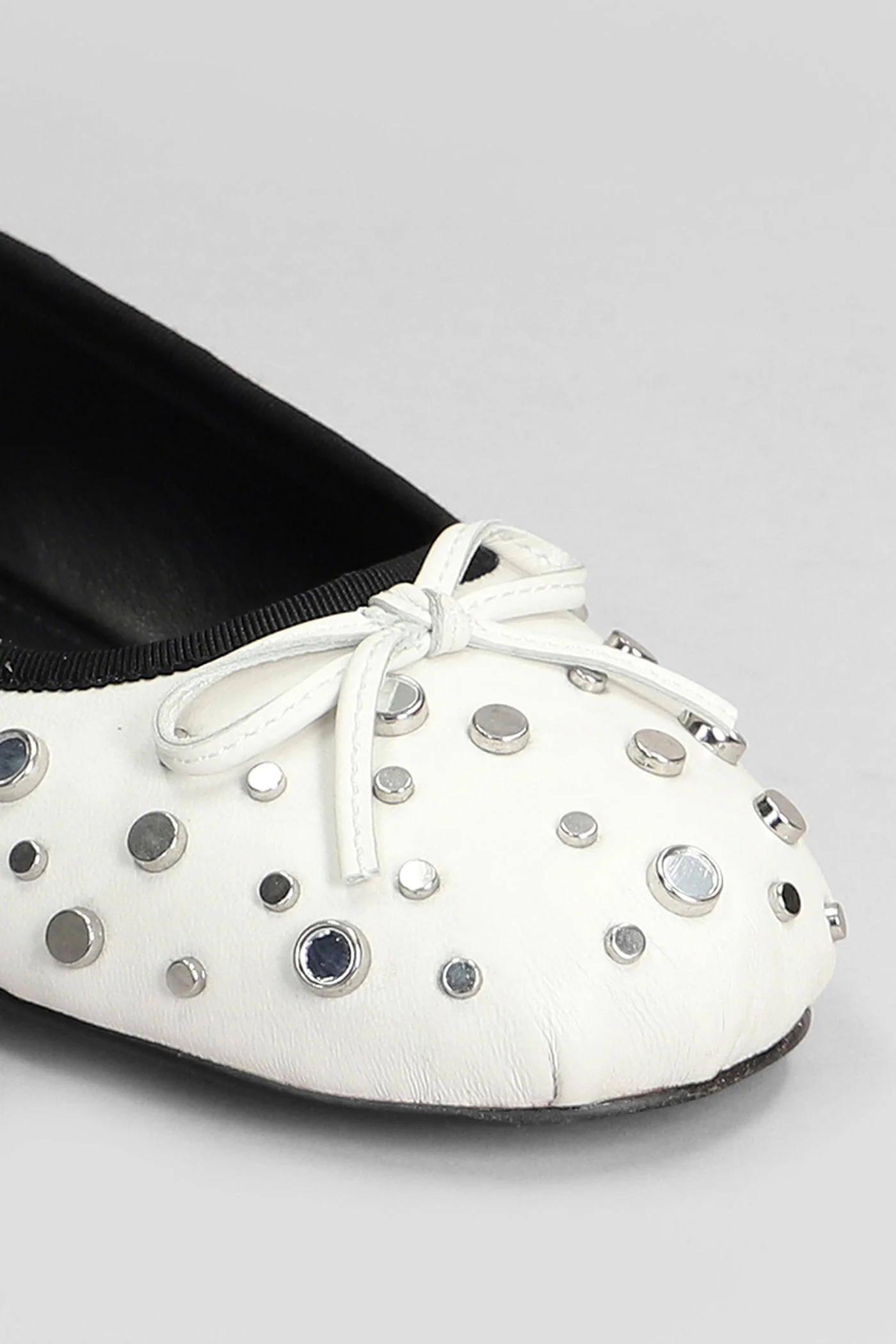 Zuri Flat Ballet flats in white leather - Image 5