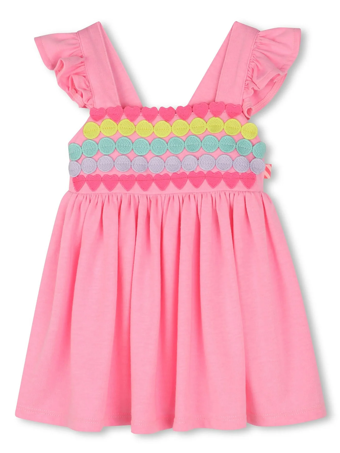 Dress woman  in rose-pink polyester