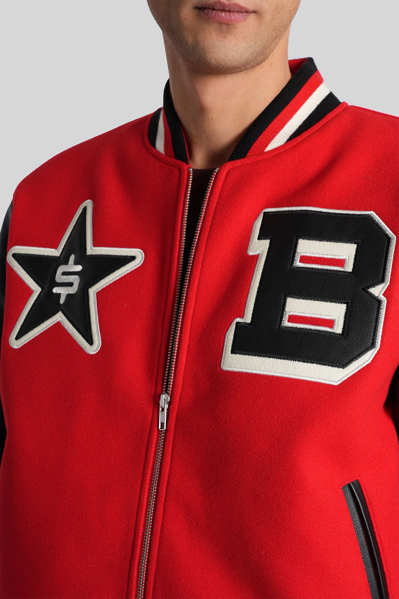 Bomber Jacket in red cotton - Image 5