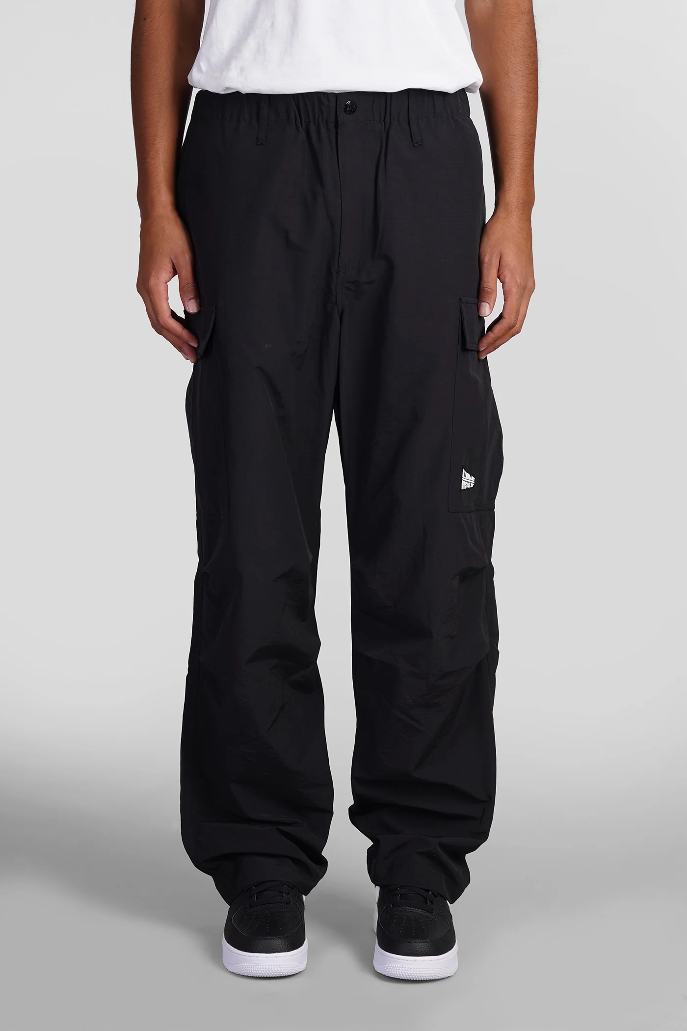 Pants in black cotton