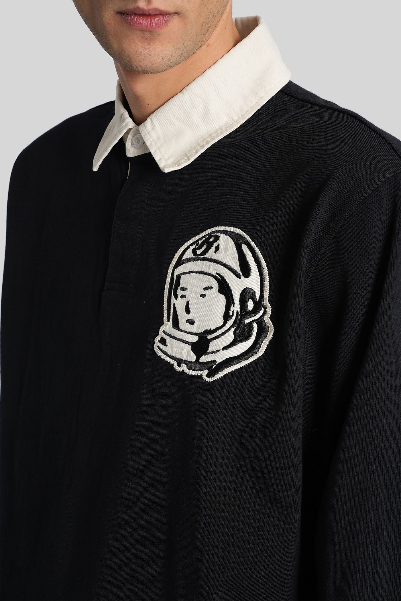 Polo in black cotton - Image 5