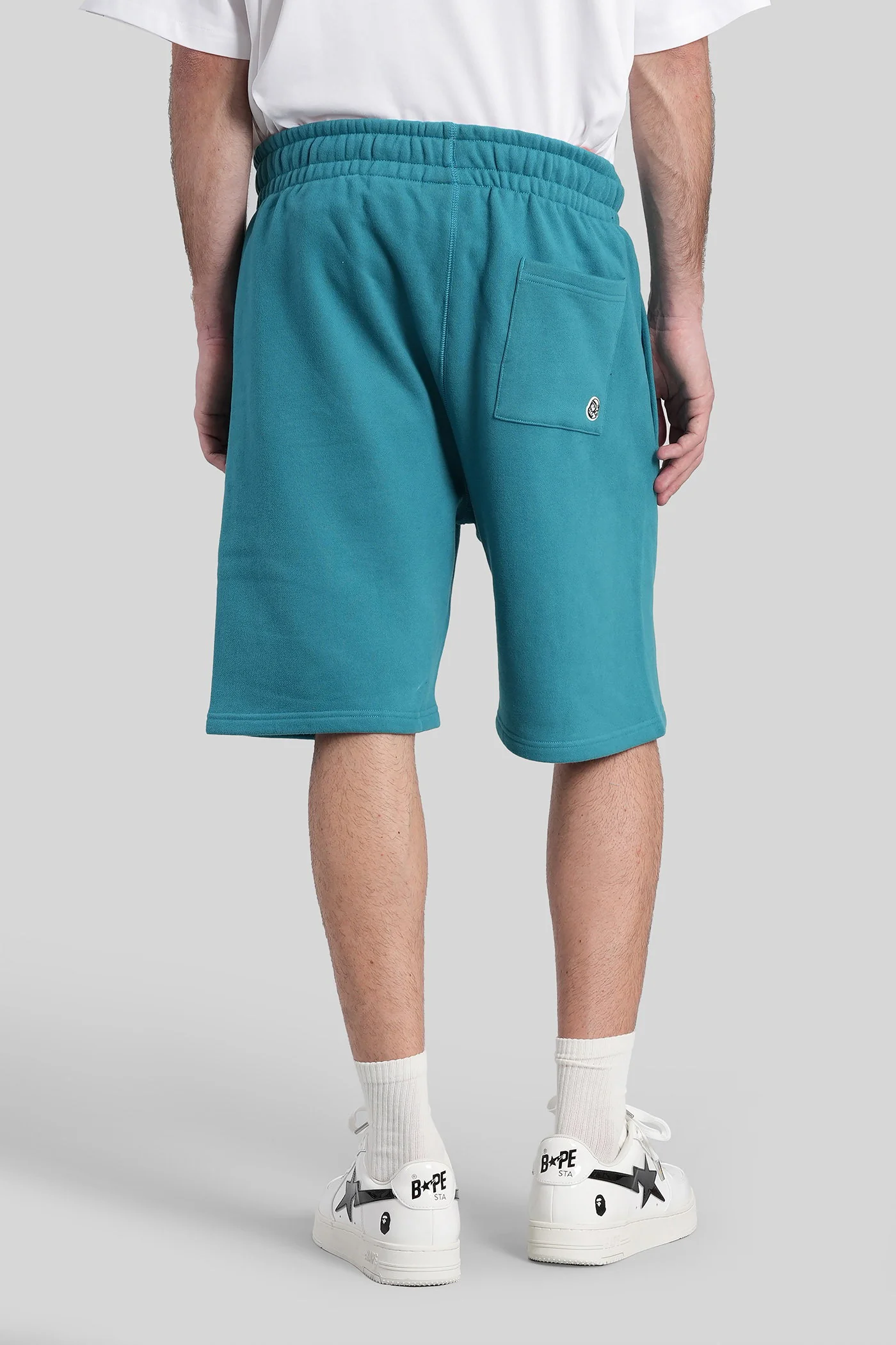Shorts in cyan cotton - Image 3