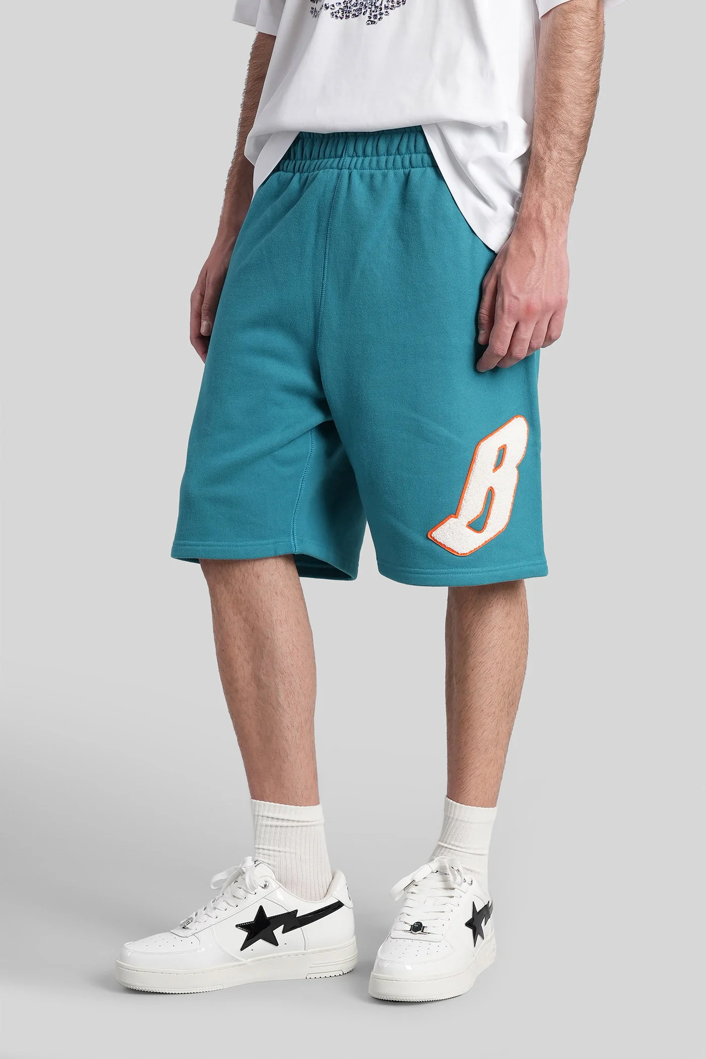 Shorts in cyan cotton - Image 4