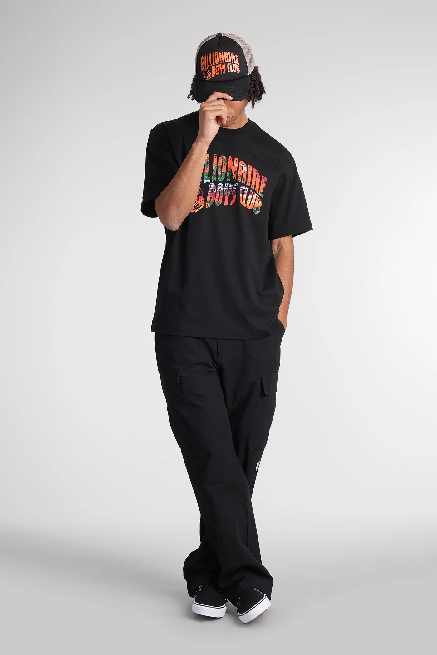 T-Shirt in black cotton - Image 2
