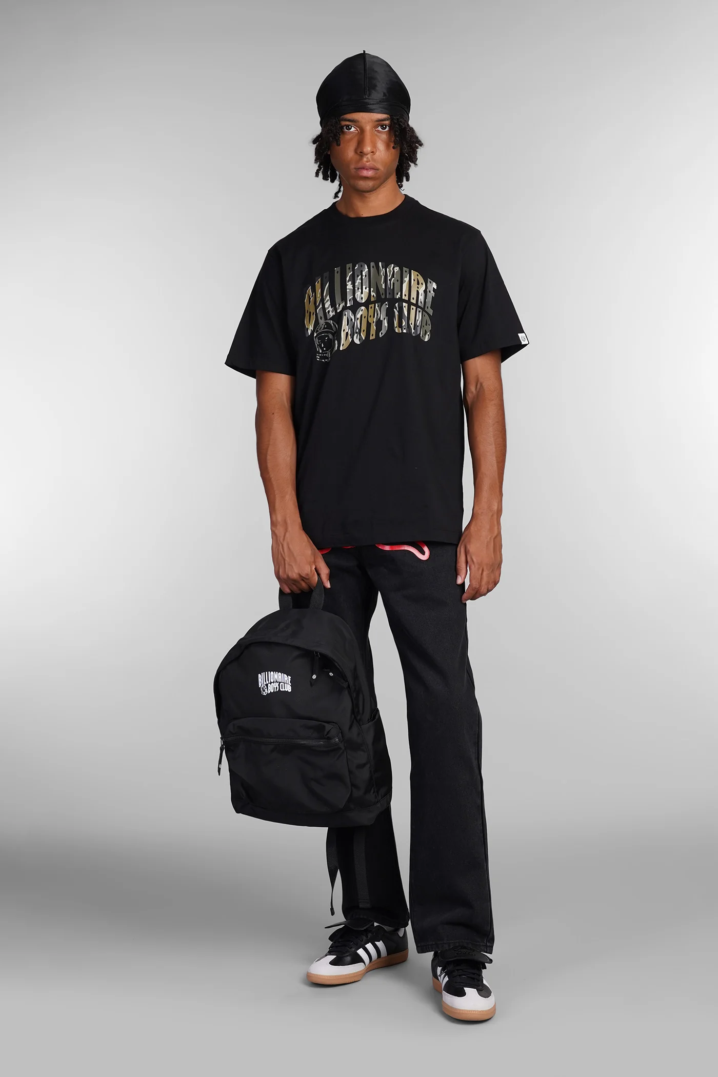 T-Shirt in black cotton - Image 2