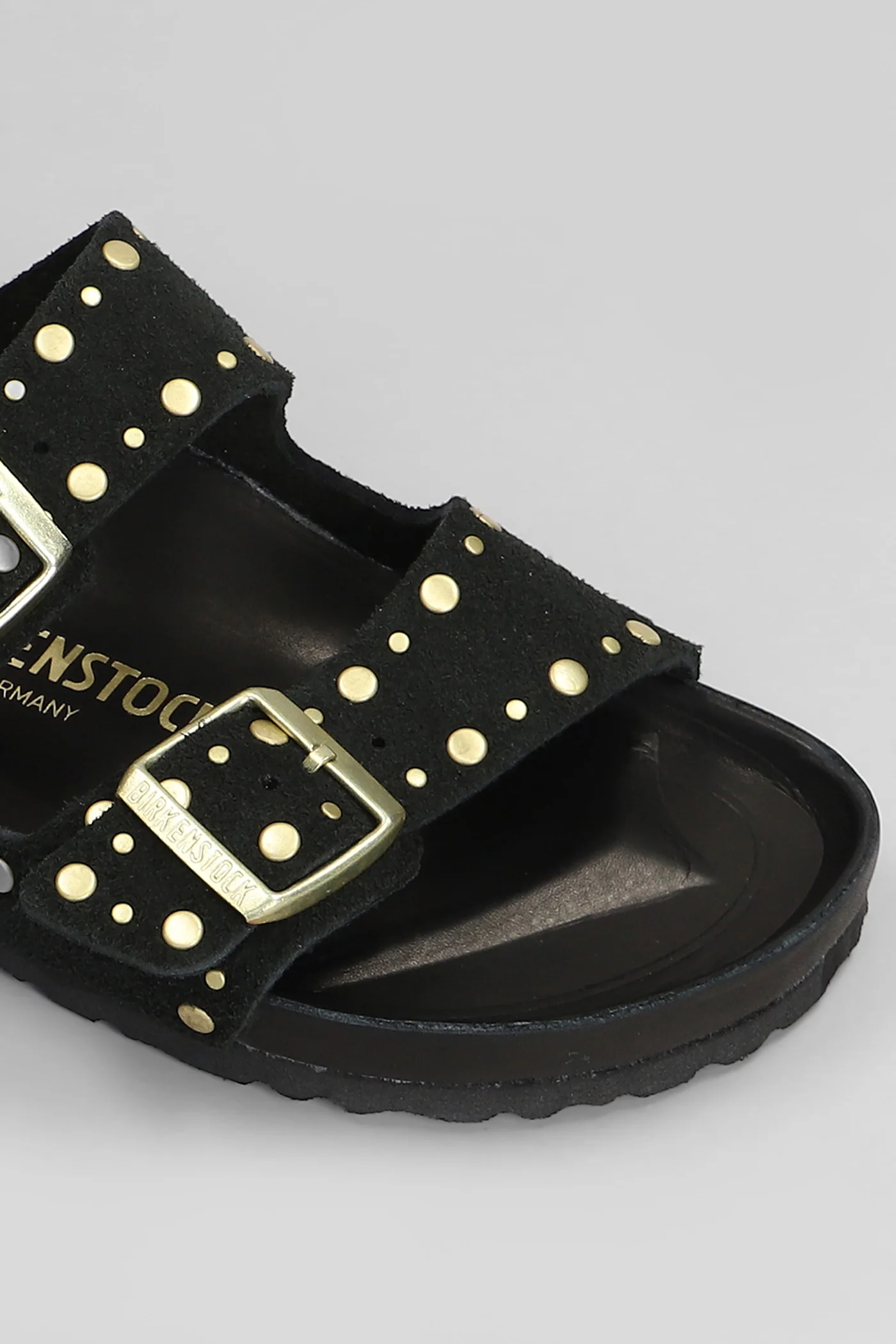 Arizona Rivet Flats in black suede - Image 5