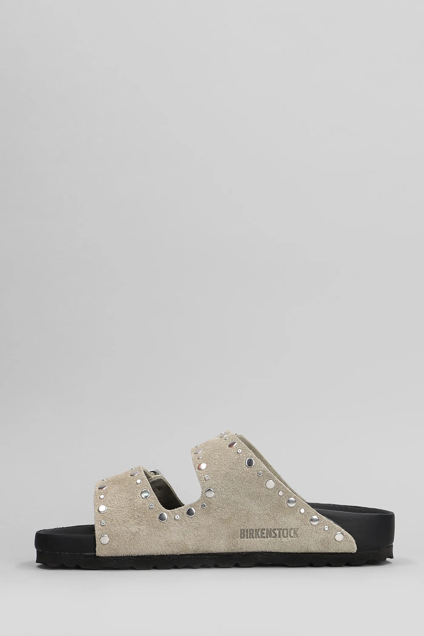 Arizona Rivet Flats in taupe suede - Image 3