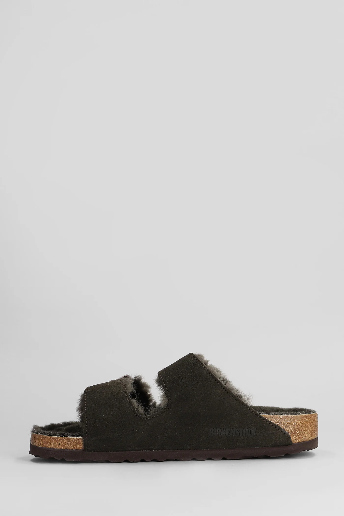 Arizona Shearling Flats in dark brown suede - Image 3