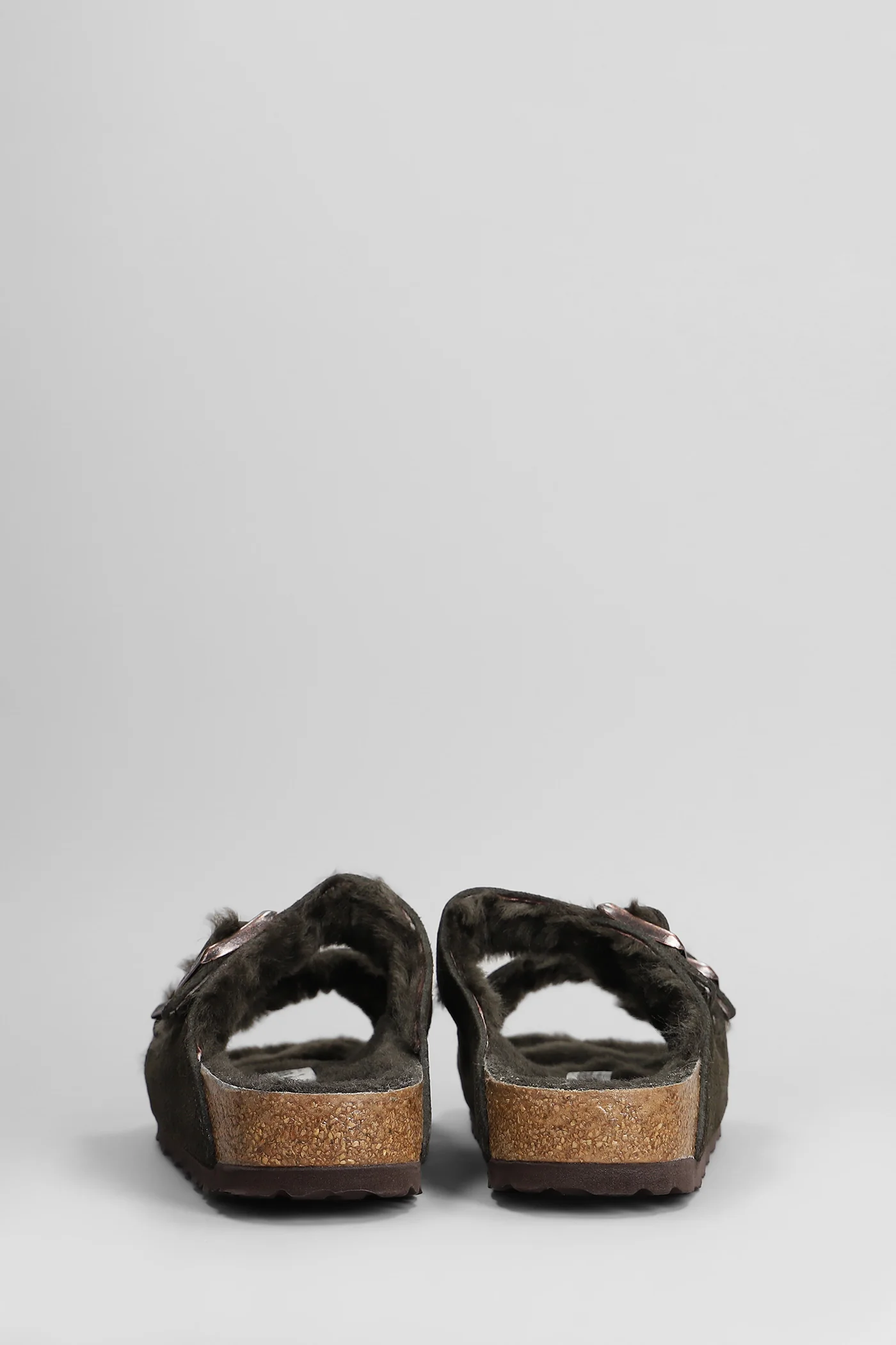 Arizona Shearling Flats in dark brown suede - Image 4