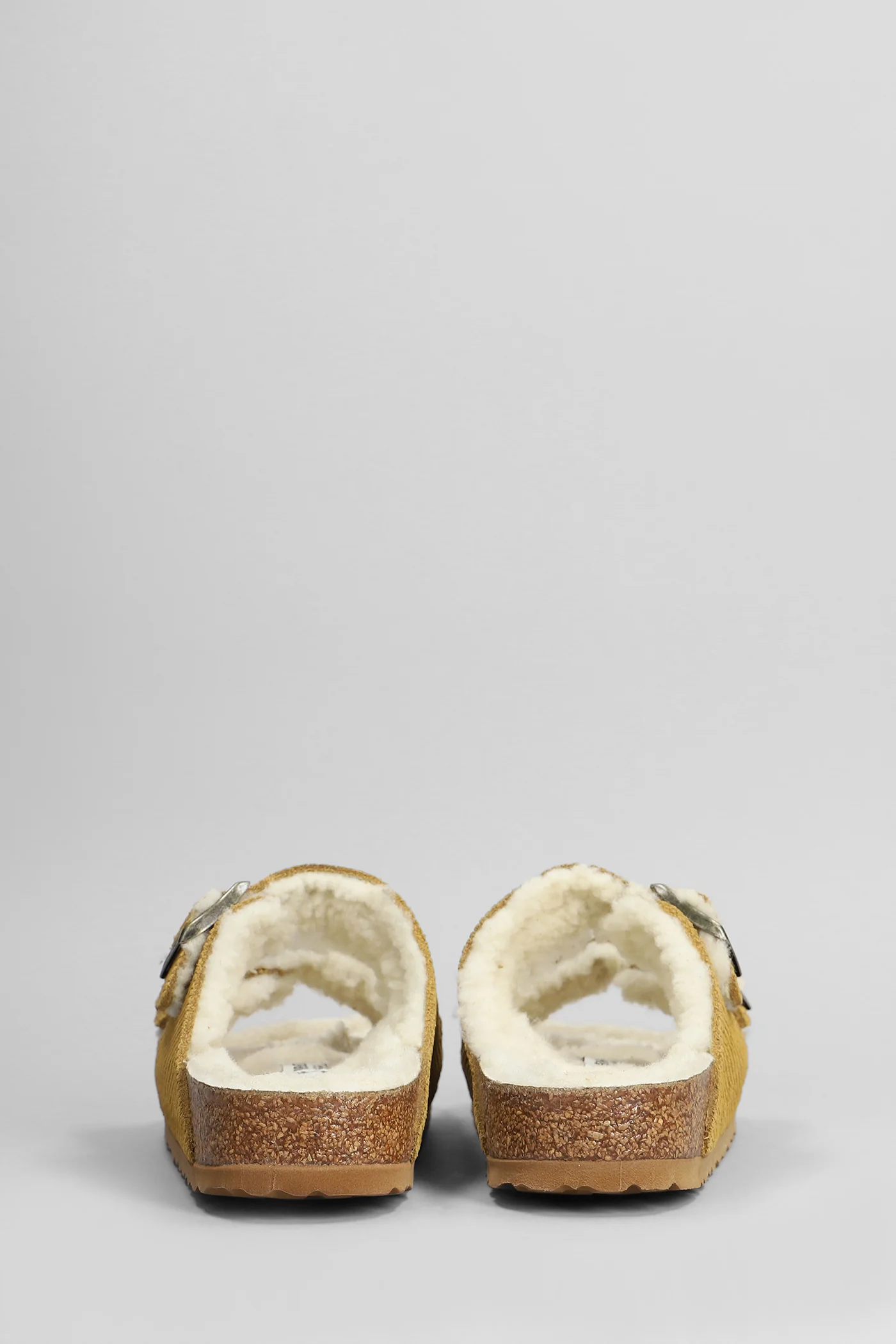 Arizona Shearling Flats in leather color suede - Image 4