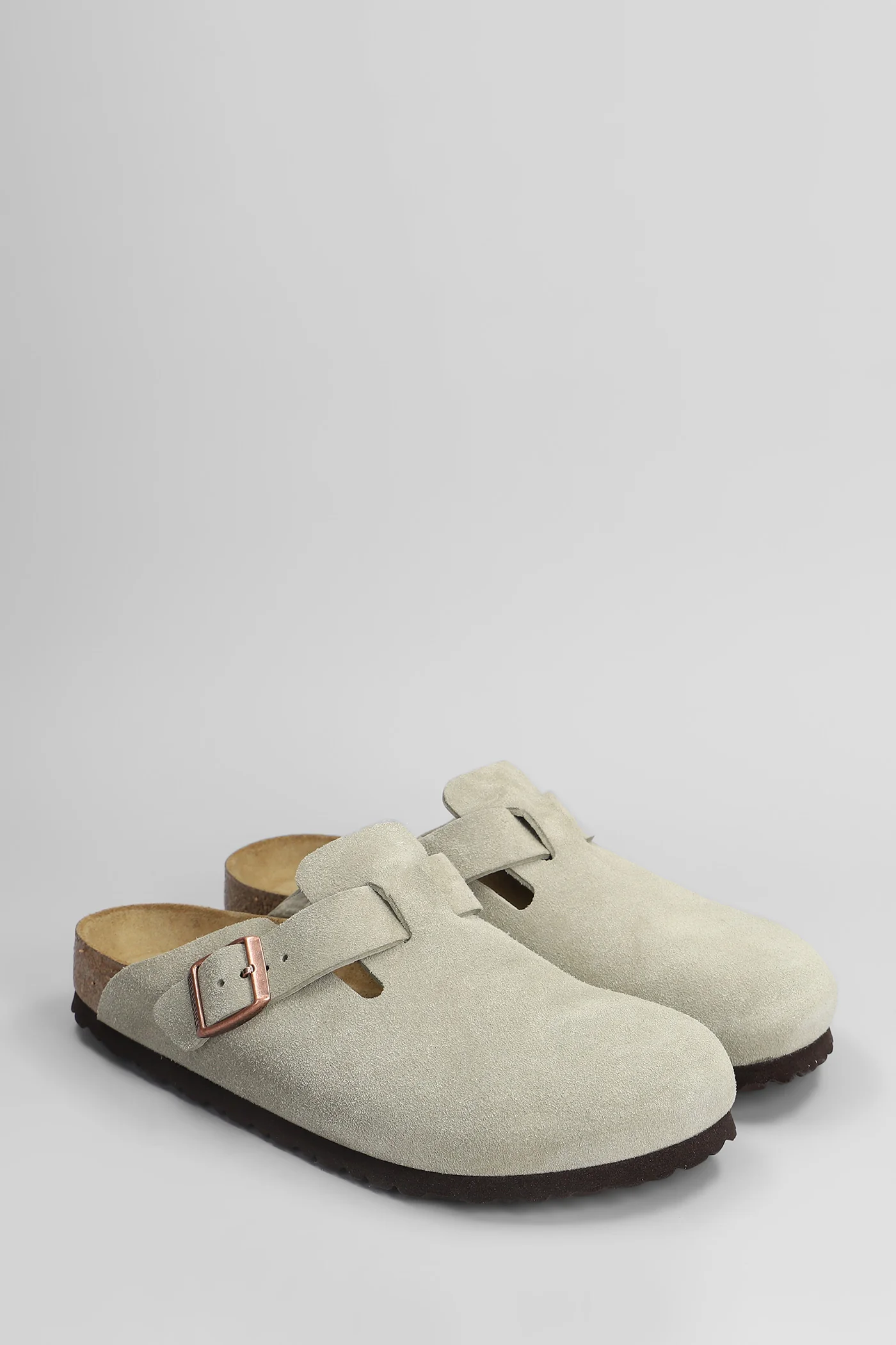 Boston Sfb Slipper-Mule in taupe suede - Image 2