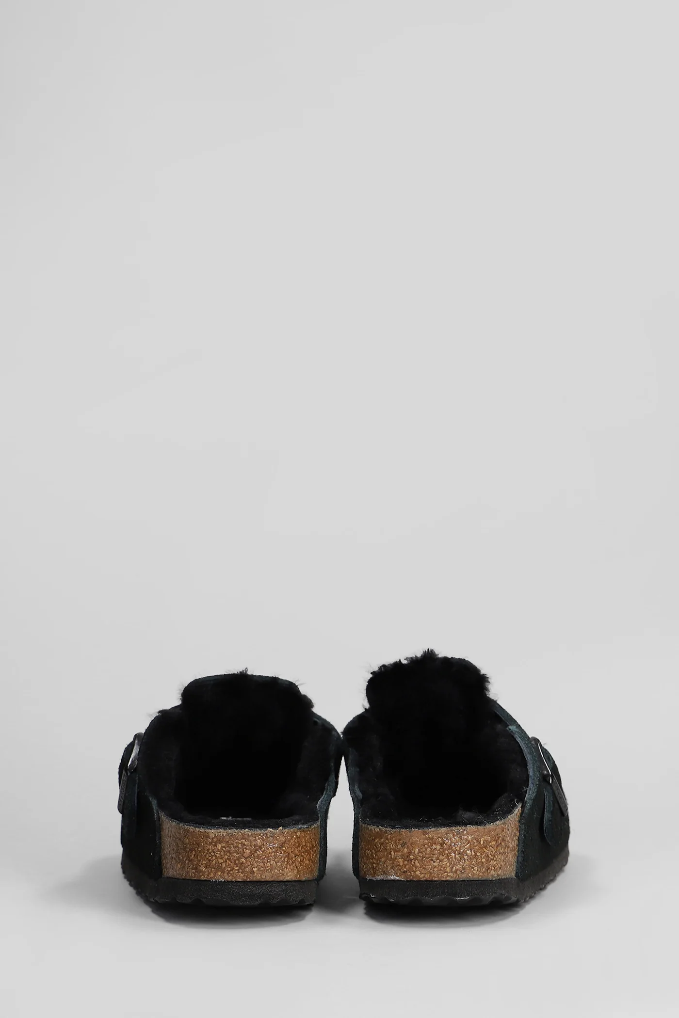Boston Shearling Slipper-Mule in black suede - Image 4