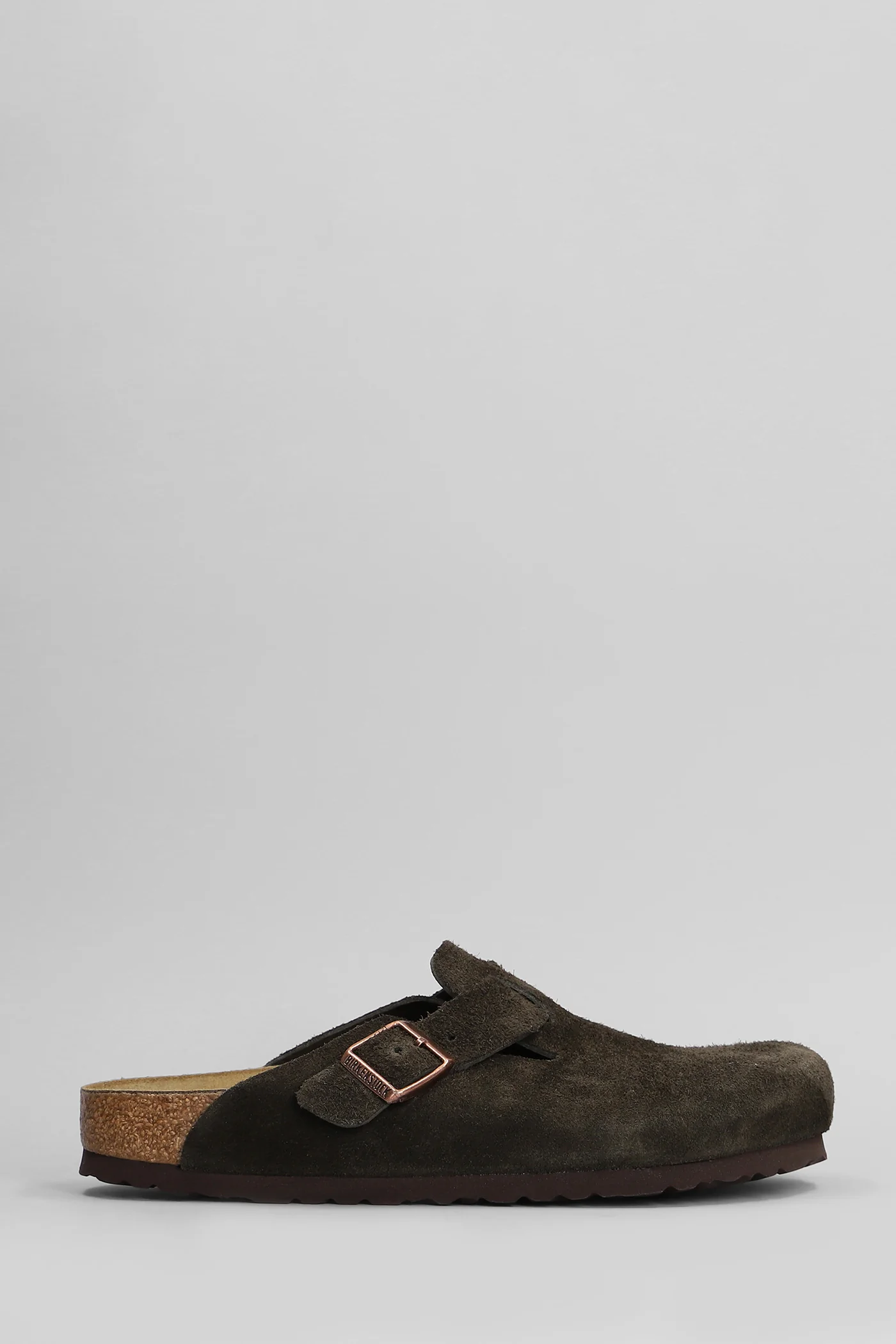 Boston Slipper-Mule in brown suede
