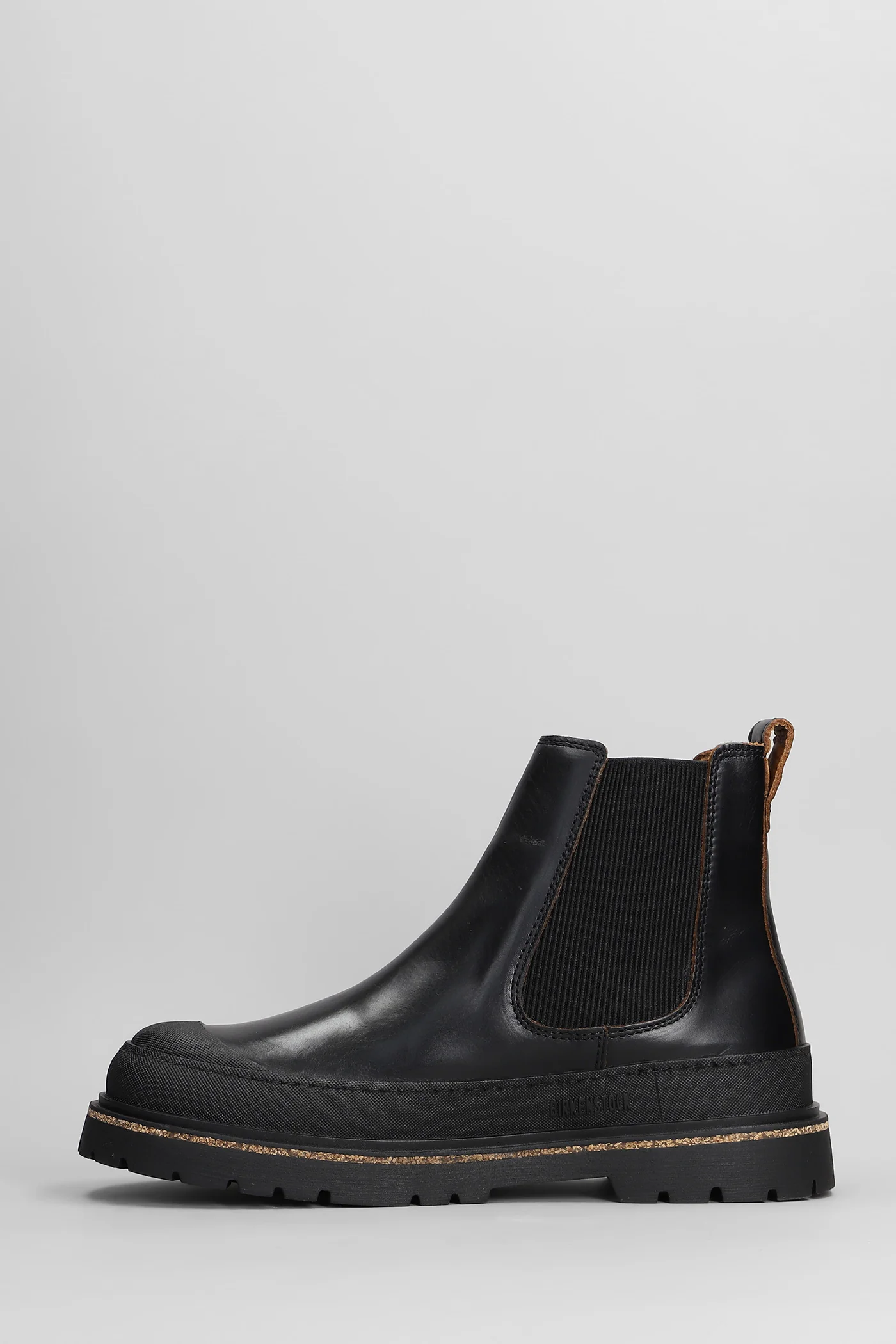 Prescott Slip On Combat boots in black leather - Image 3