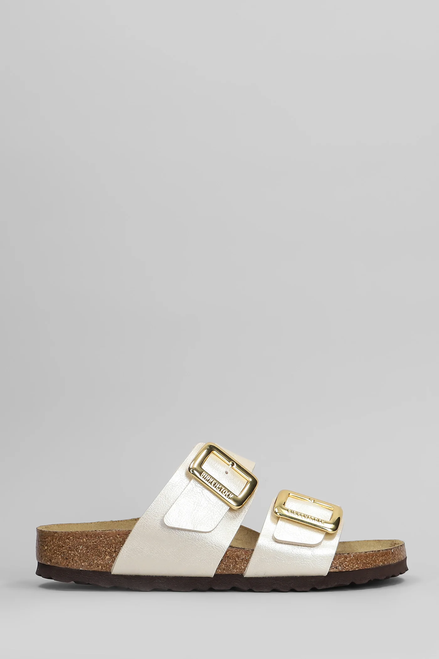 Sydney Flats in white leather