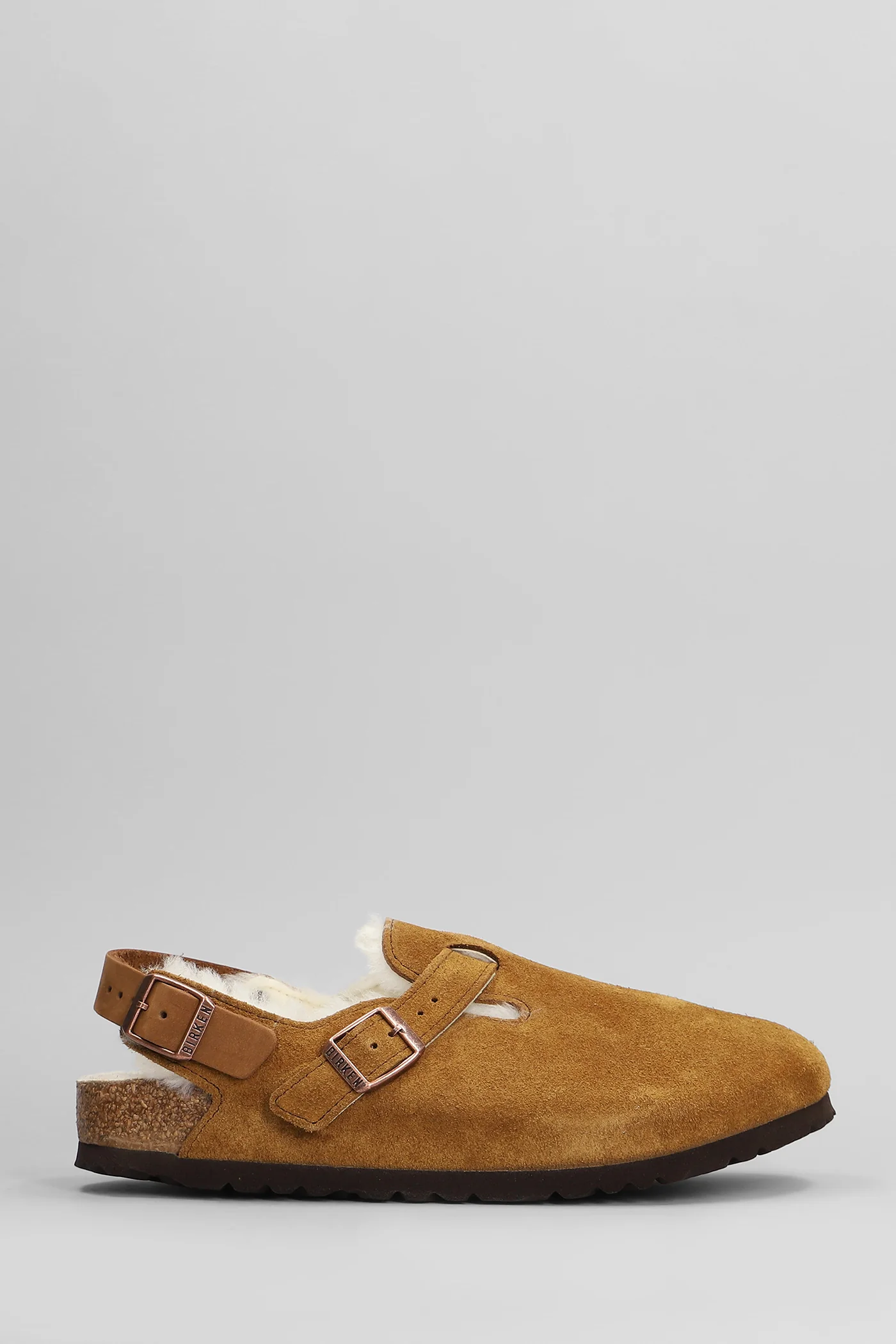 Tokio Slipper-Mule in leather color suede
