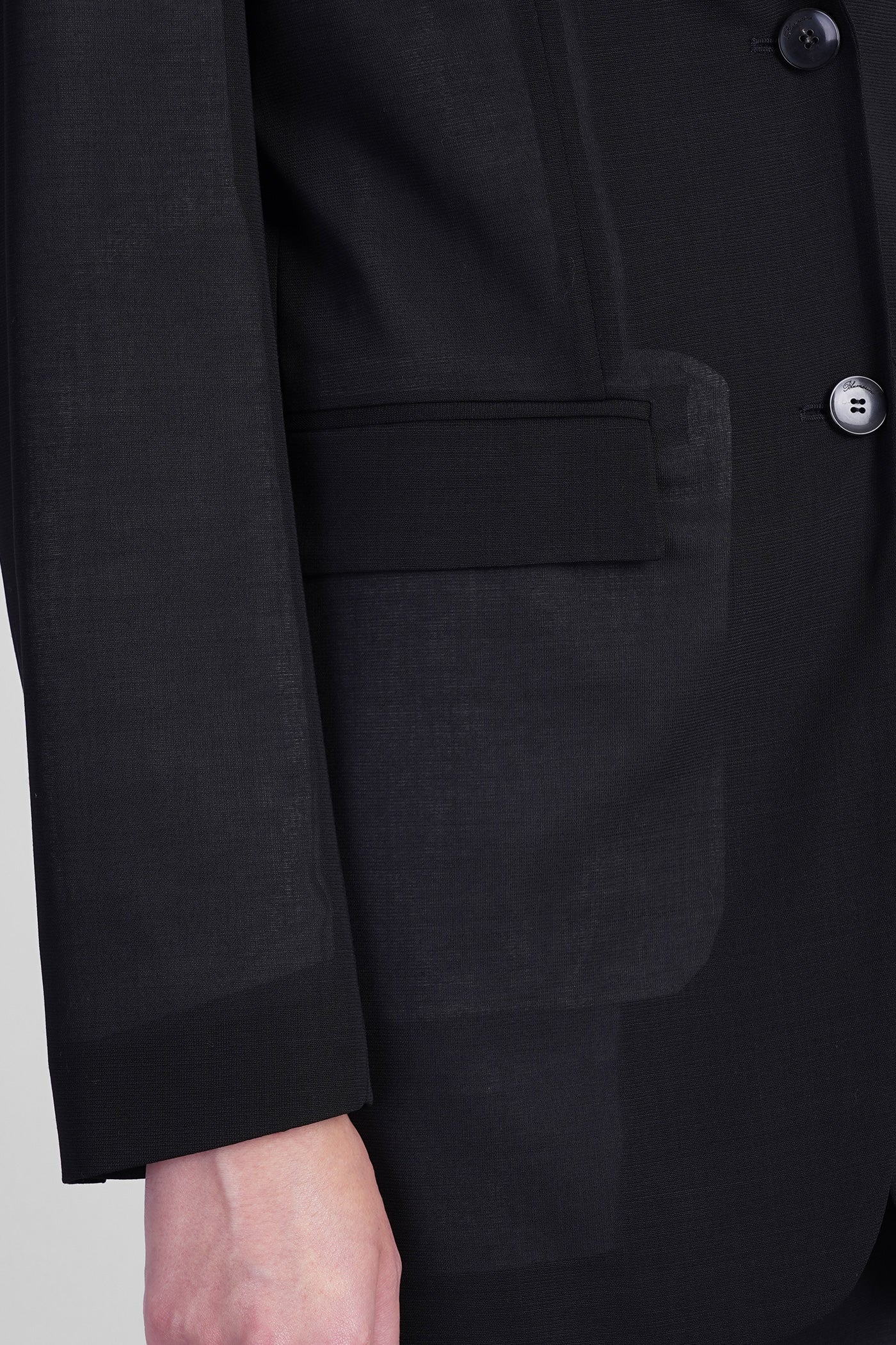 Blazer in black wool - Image 5